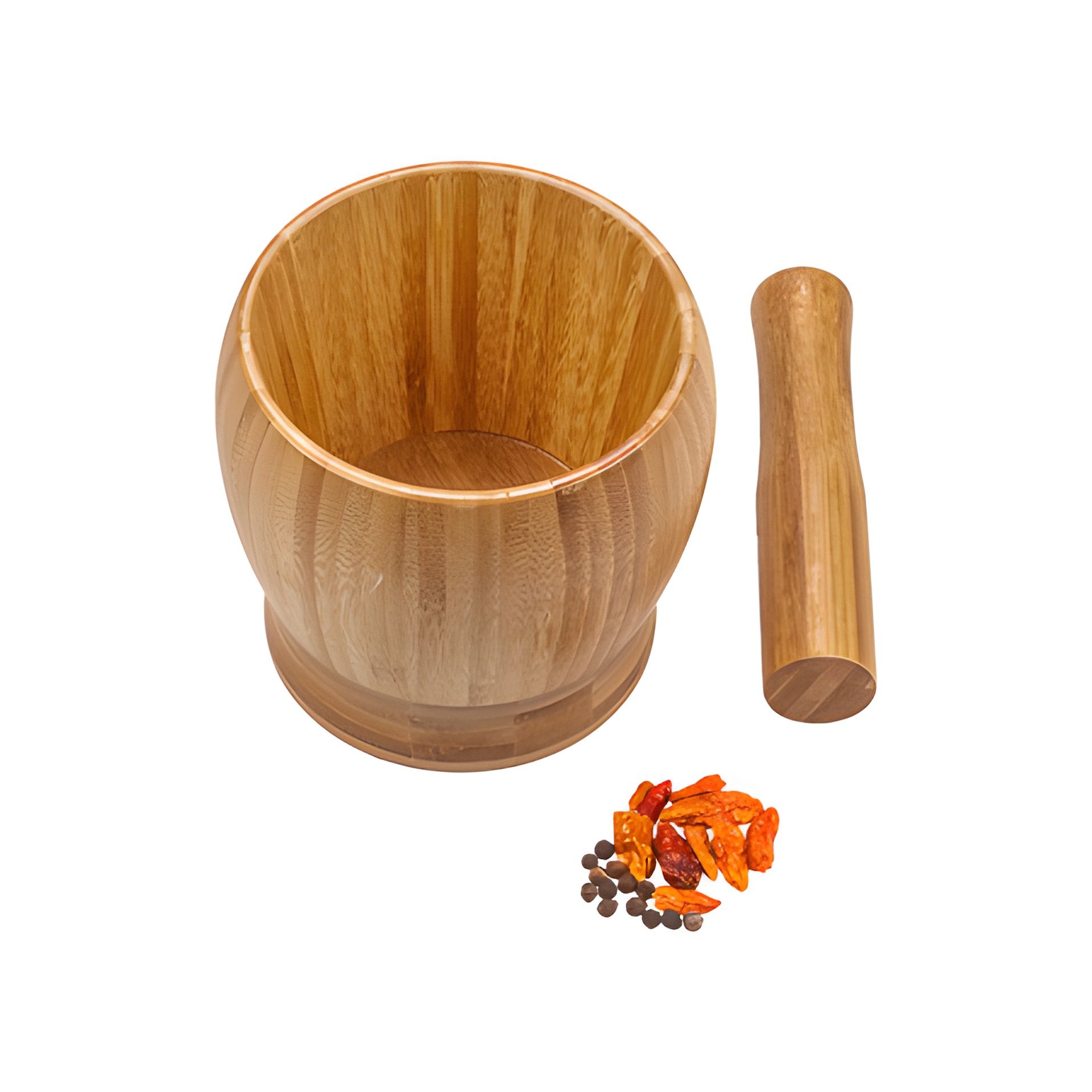 Bambusmörser mit Stößel Ø 12 cm