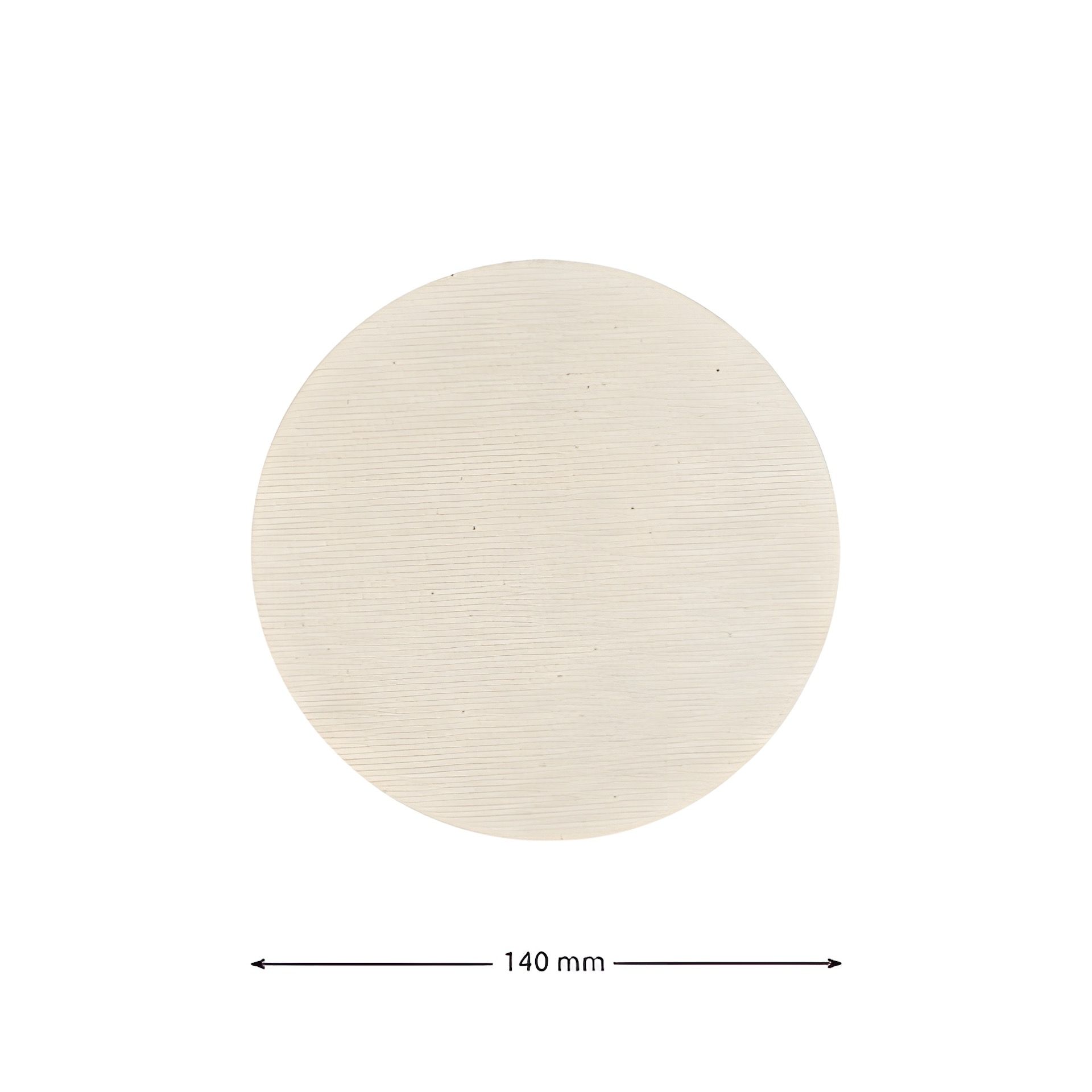Deckchen 140 mm natur rund
