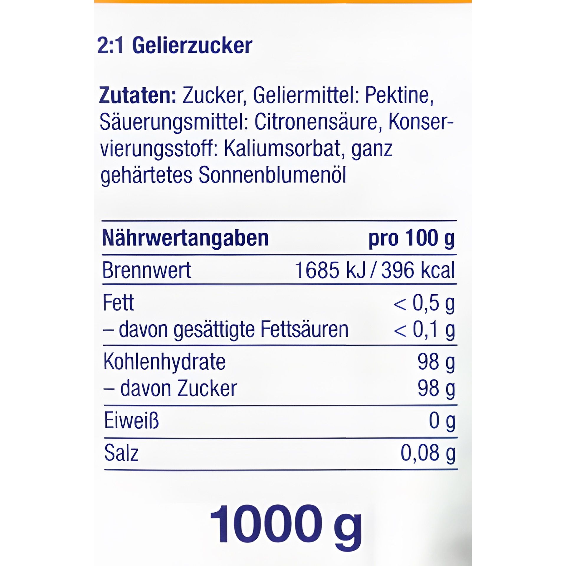 Gelierzucker 2:1 XXL, 1 kg