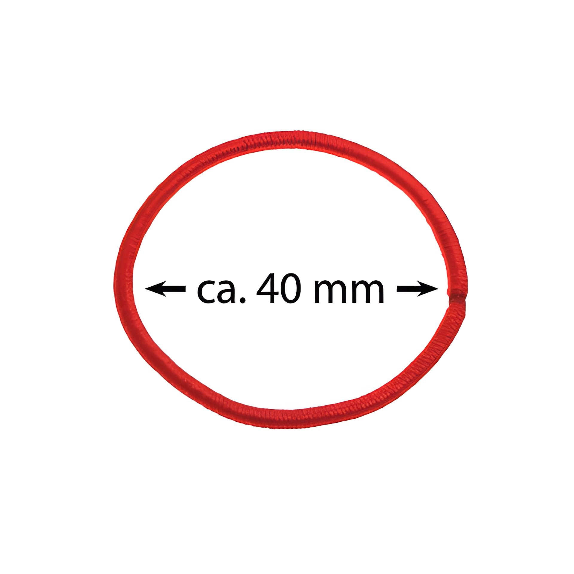 Elastische Schlaufen 40 mm, rot, 100 Stück