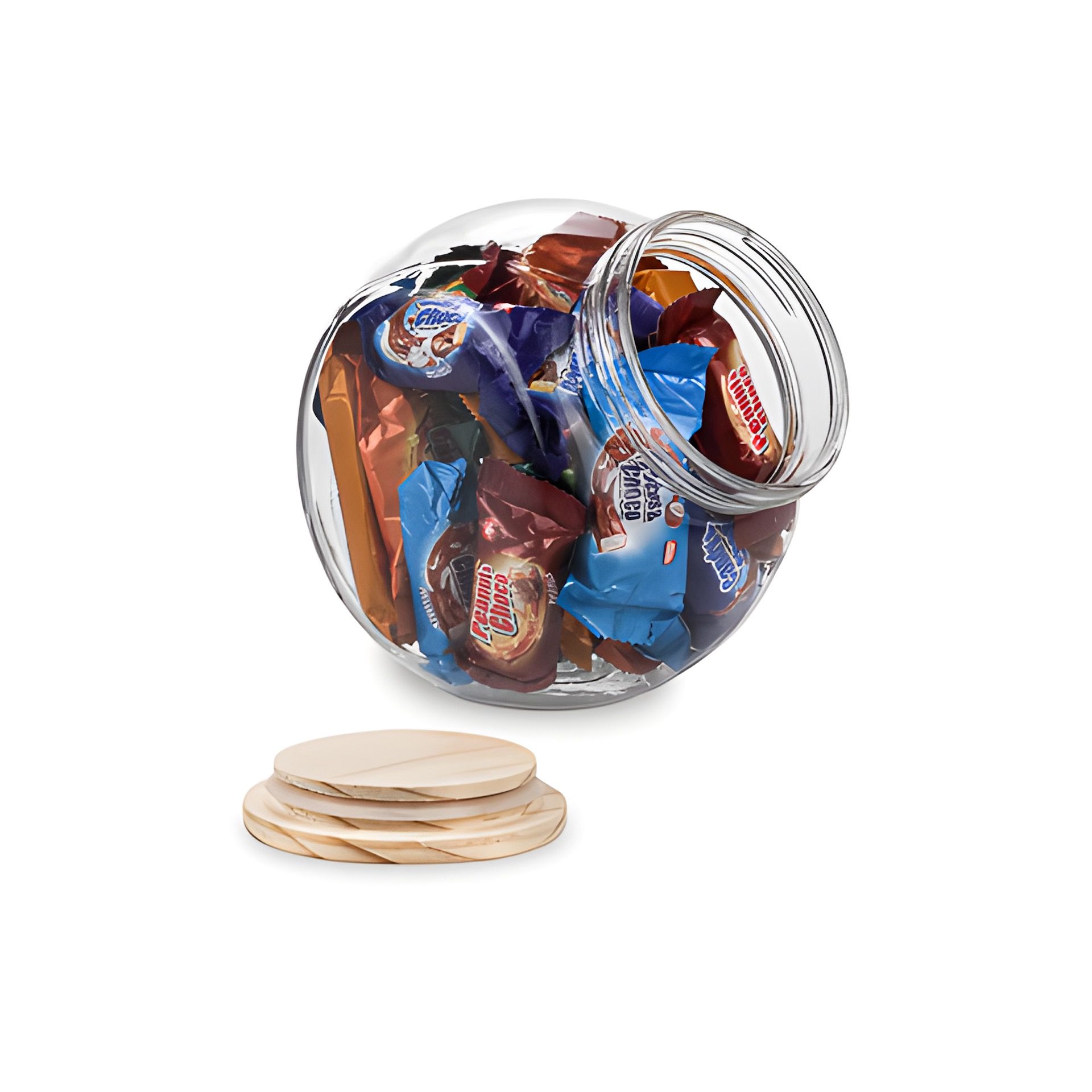 Bonbonglas 1600 ml mit Holzdeckel