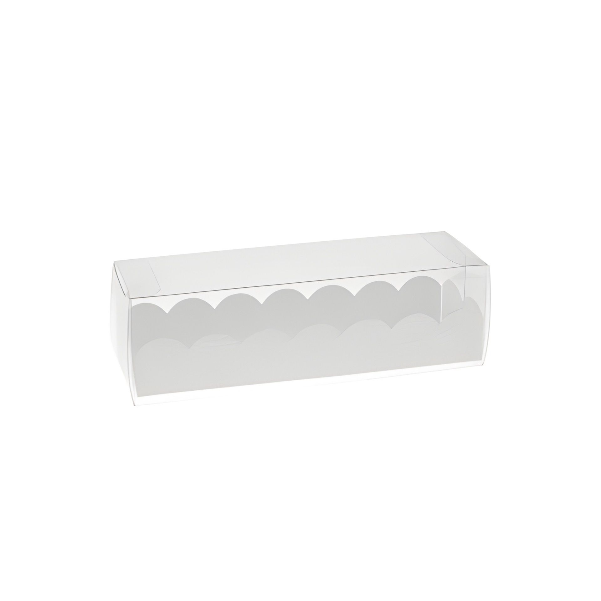Klarsichtschachtel 190 x 50 x 50 mm mit Einlage weiß