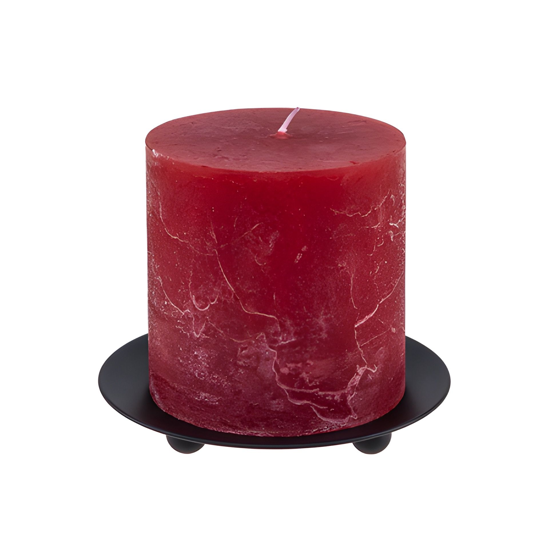 Kerzenständer flach, Ø 12 cm, schwarz