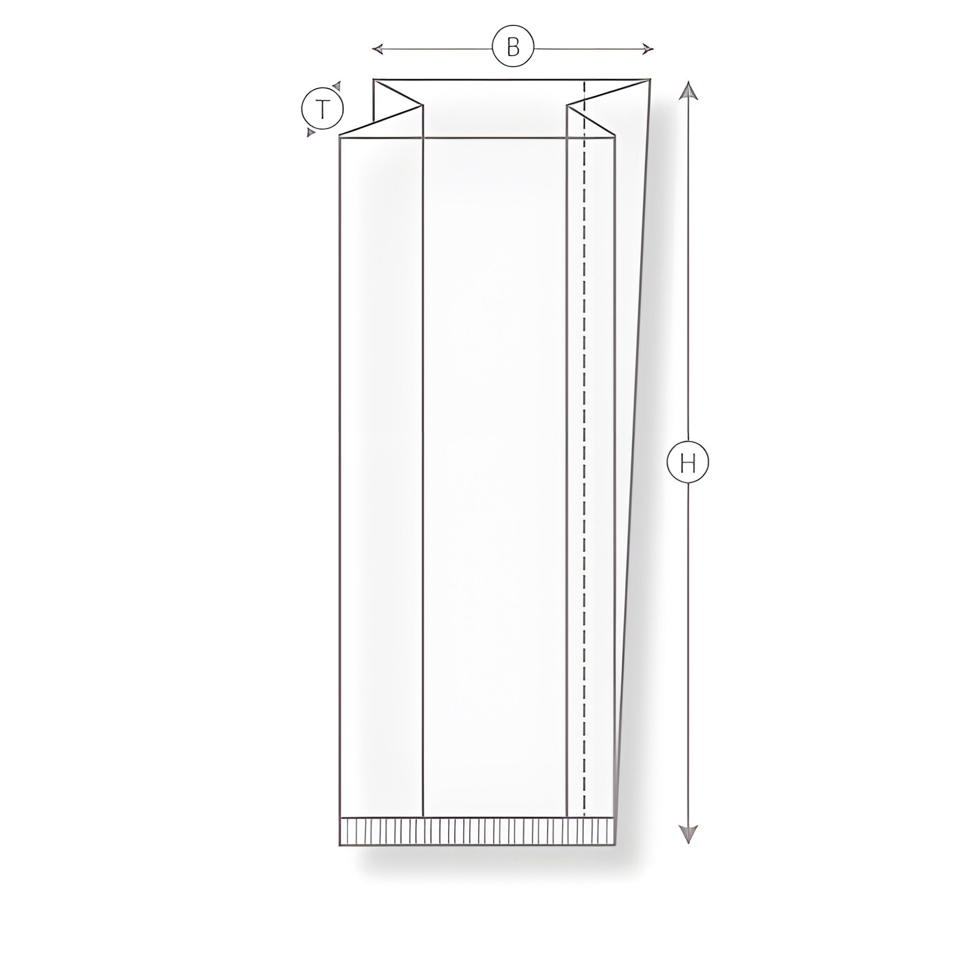 Seitenfaltenbeutel  50+2x15 x 200 mm, 1000 Stück