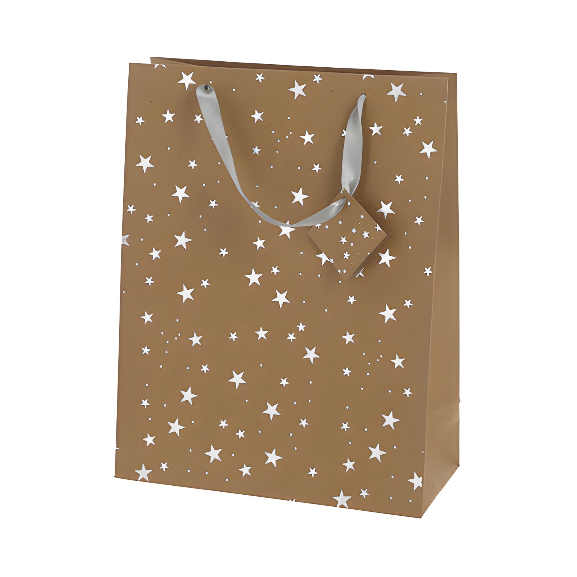 Geschenktüte 'Sterne' silber, groß