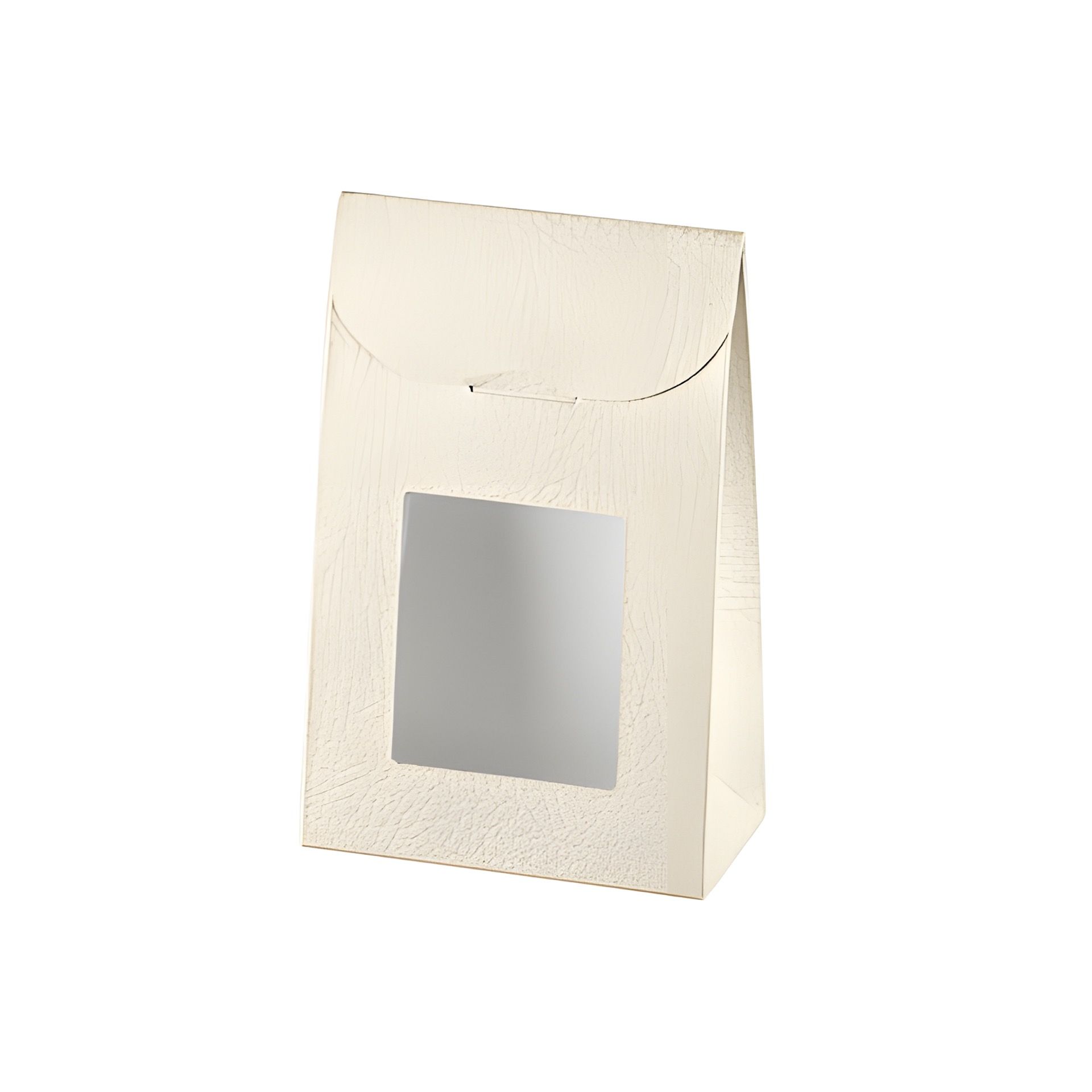 Sichtfenstertasche weiß, mittel