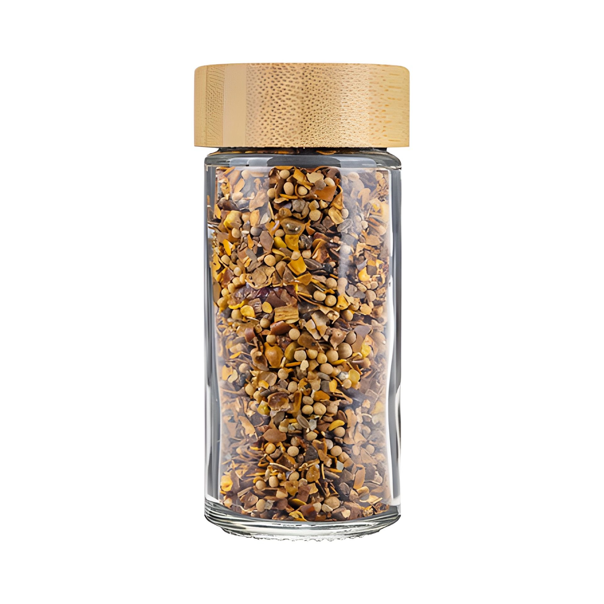 Gewürzglas mit Bambusdeckel 'Sprüche' 90 ml