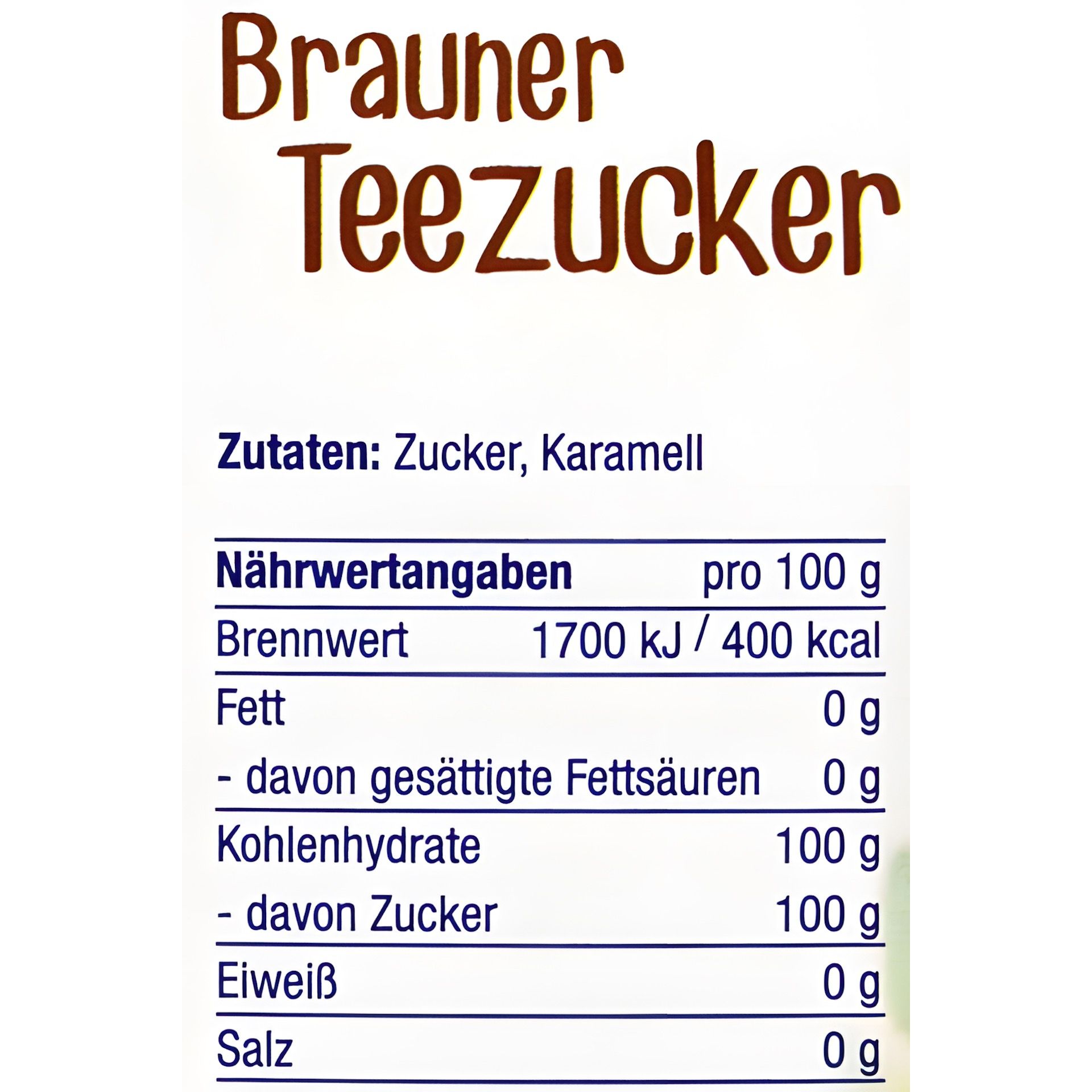 Brauner Teezucker, 500 g