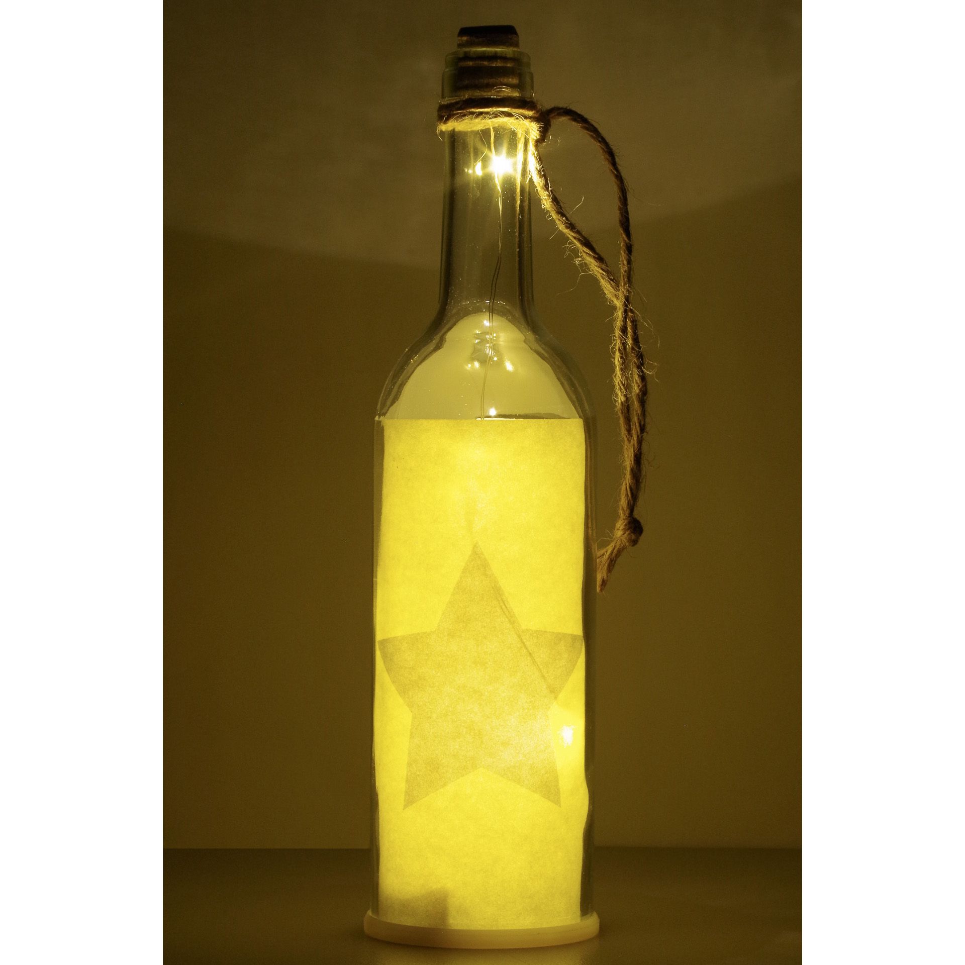 Flaschenlampe mit 5 LEDs, vanille