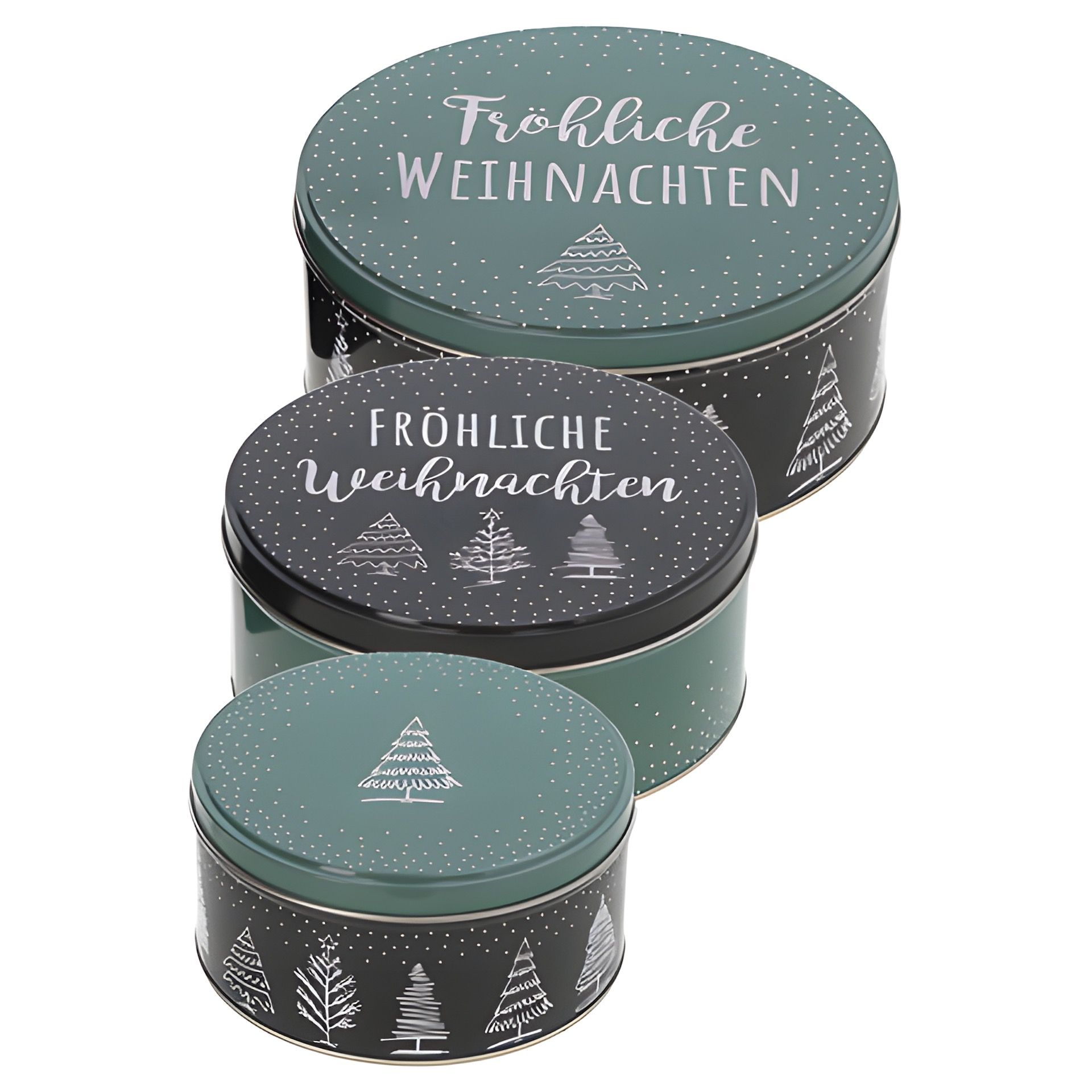 Metalldose 'Fröhliche Weihnachten', 3er Set