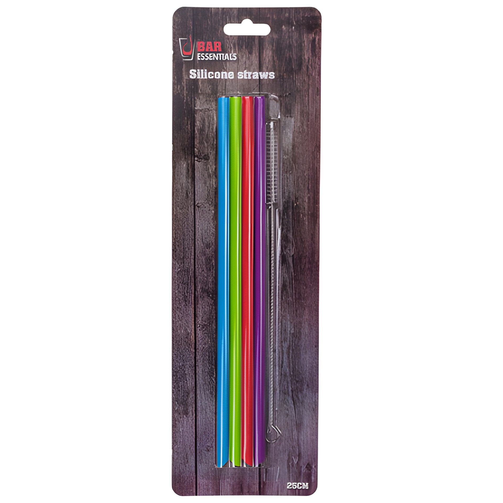 Silikontrinkhalme 25 cm, Ø 8 mm, 4 Stück