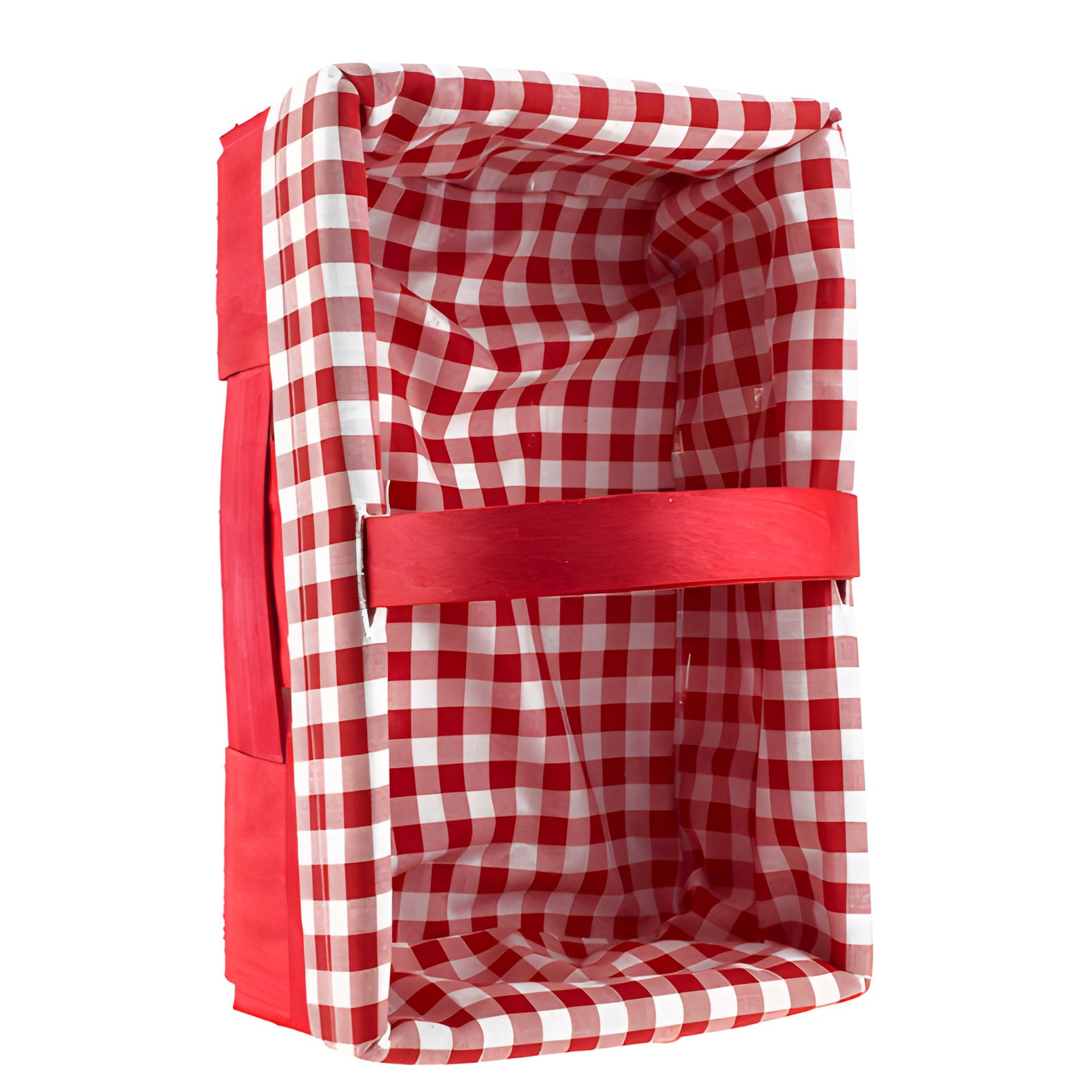 Spankorb mit Stoffbezug 27 x 18 x 10 cm rot