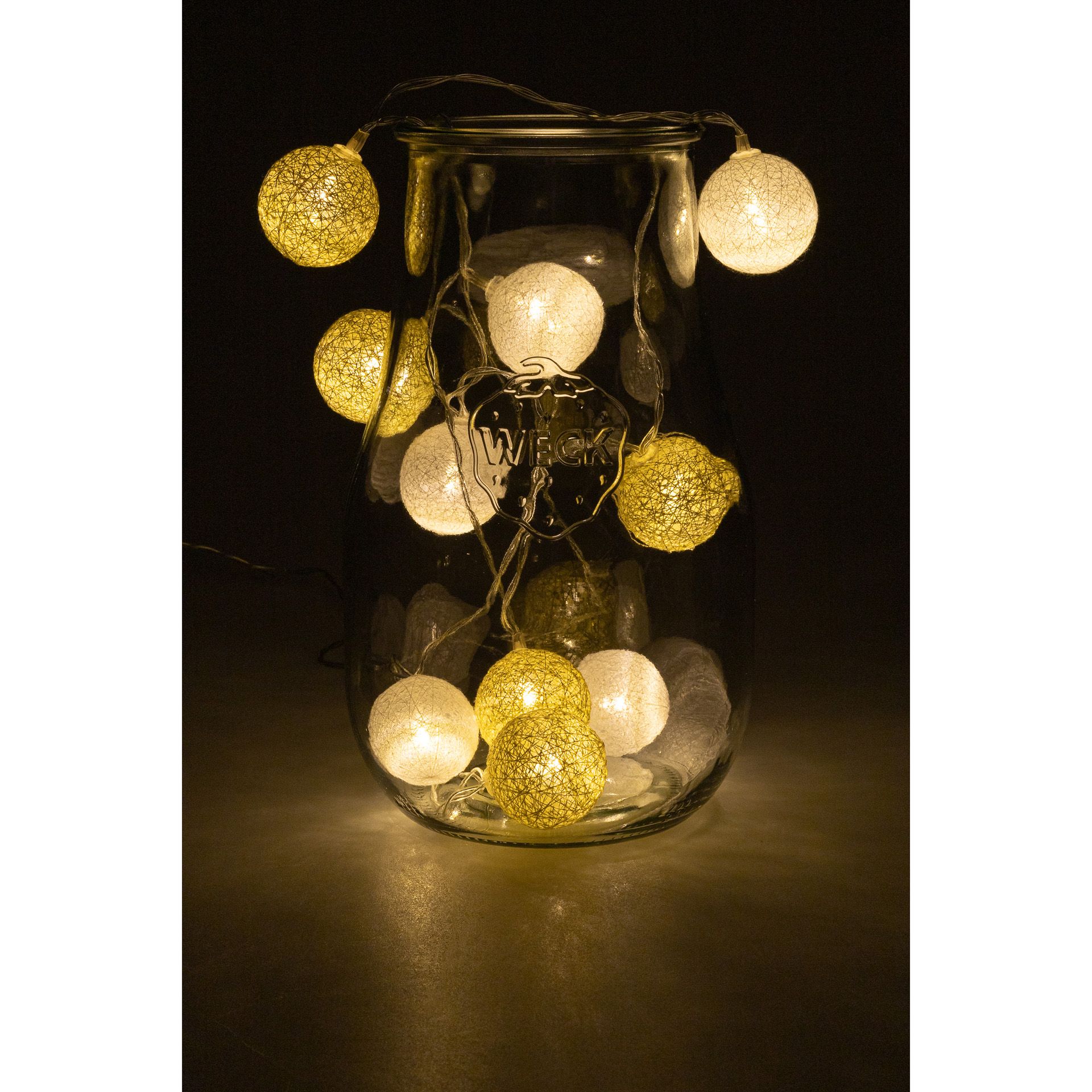 Lichterkette 'Cotton Ball' mit 10 LEDs, warmweiß