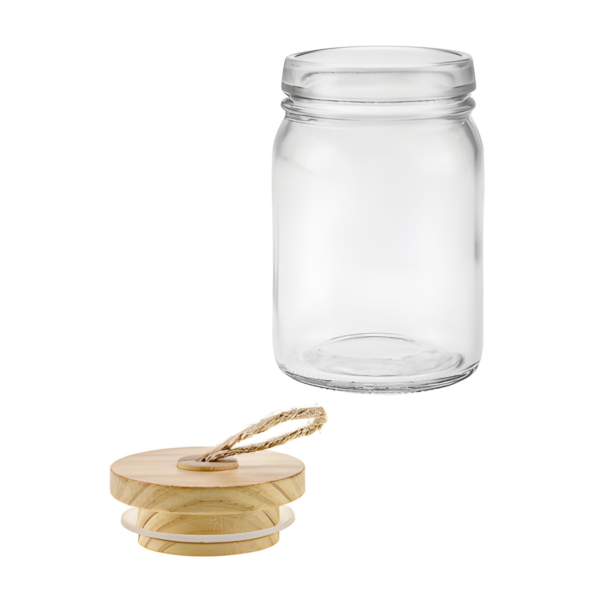 Deko-Glas 240 ml mit Holzdeckel