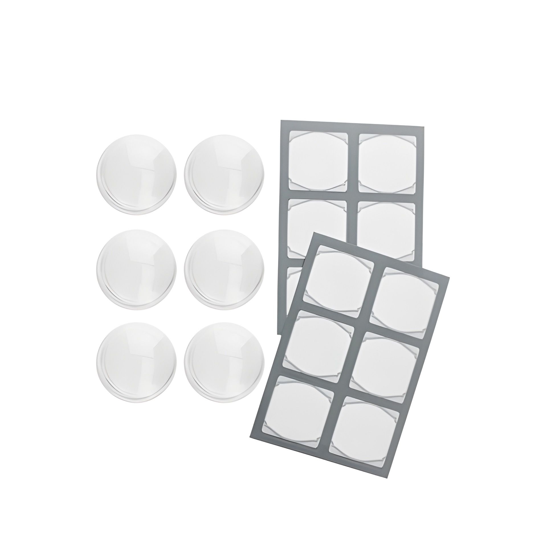 TO 38 Streuerkappe 6er plus 12 Etiketten, transparent
