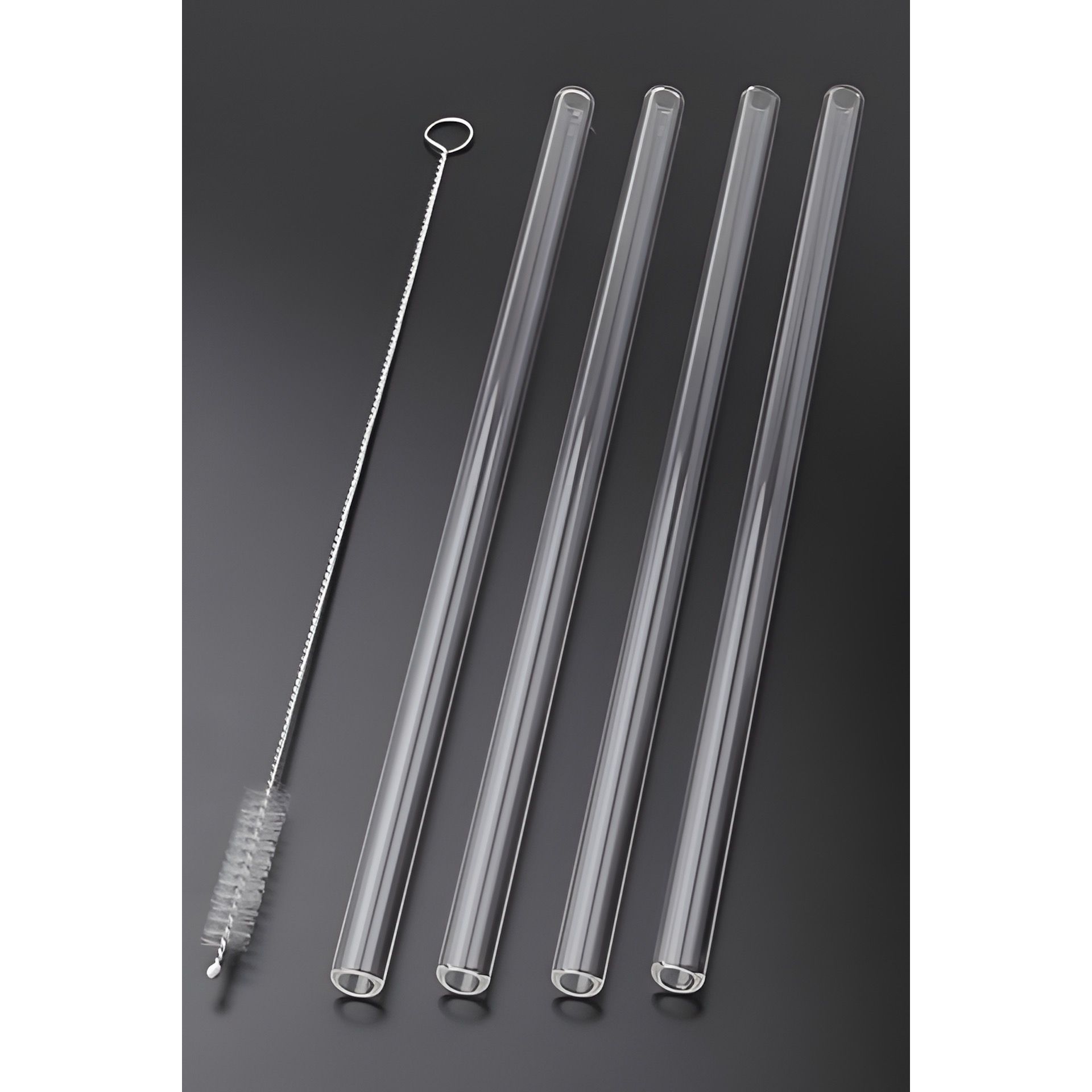 Glastrinkhalme 20 cm, Ø 8 mm, 4 Stück