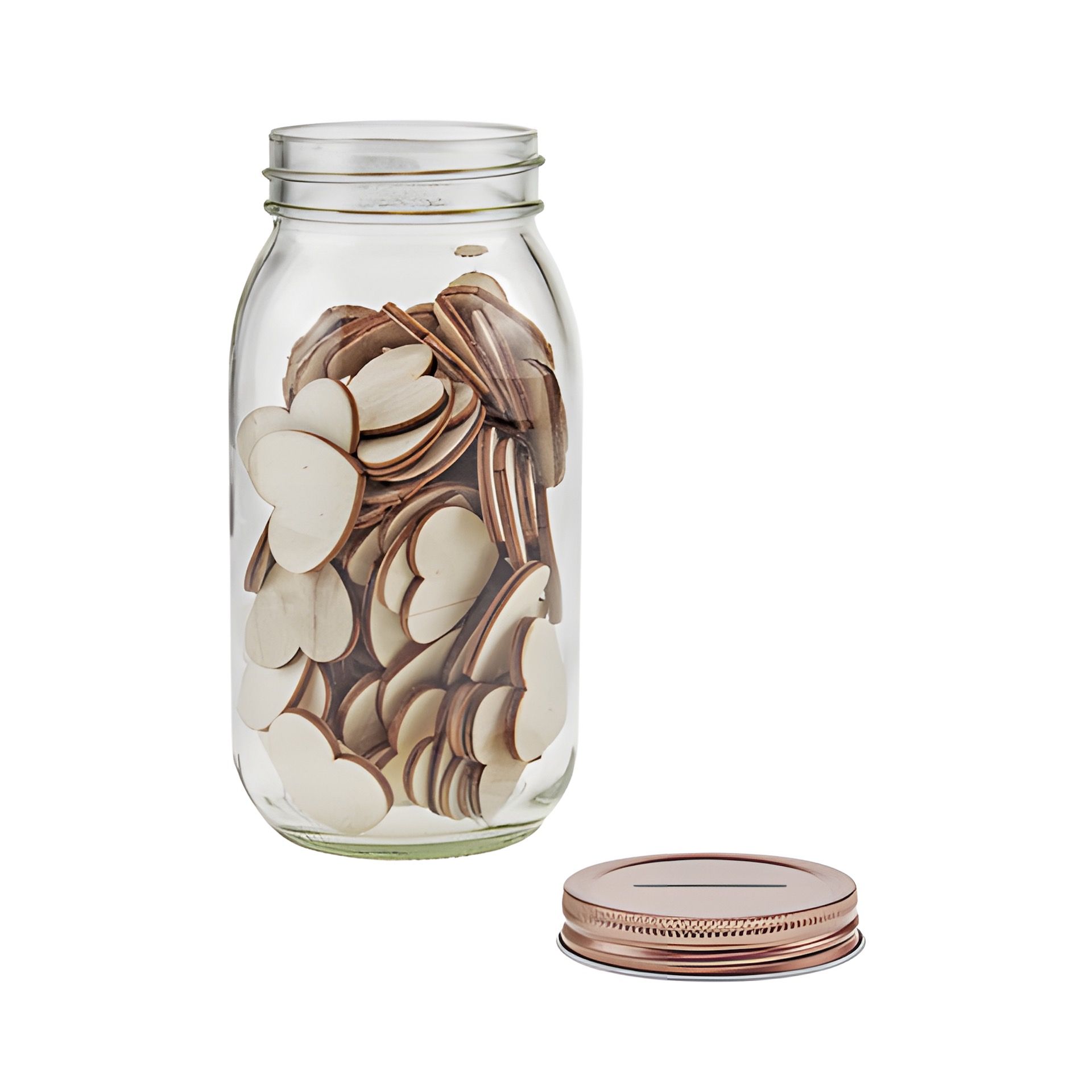 Wunschglas 740 ml mit 100 Herzen