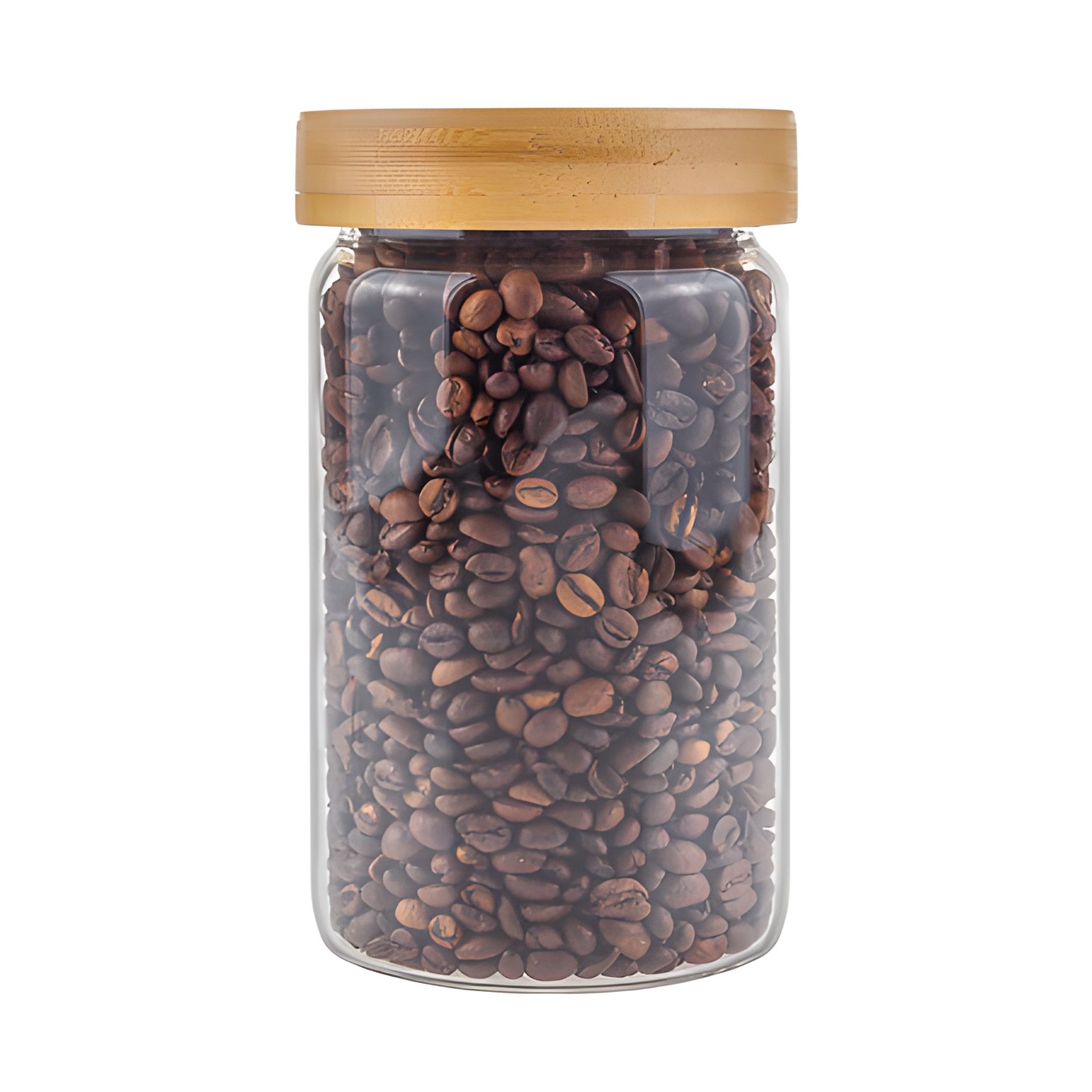 Vorratsglas 1250 ml mit Bambusdeckel (Karton, 12 Stück)