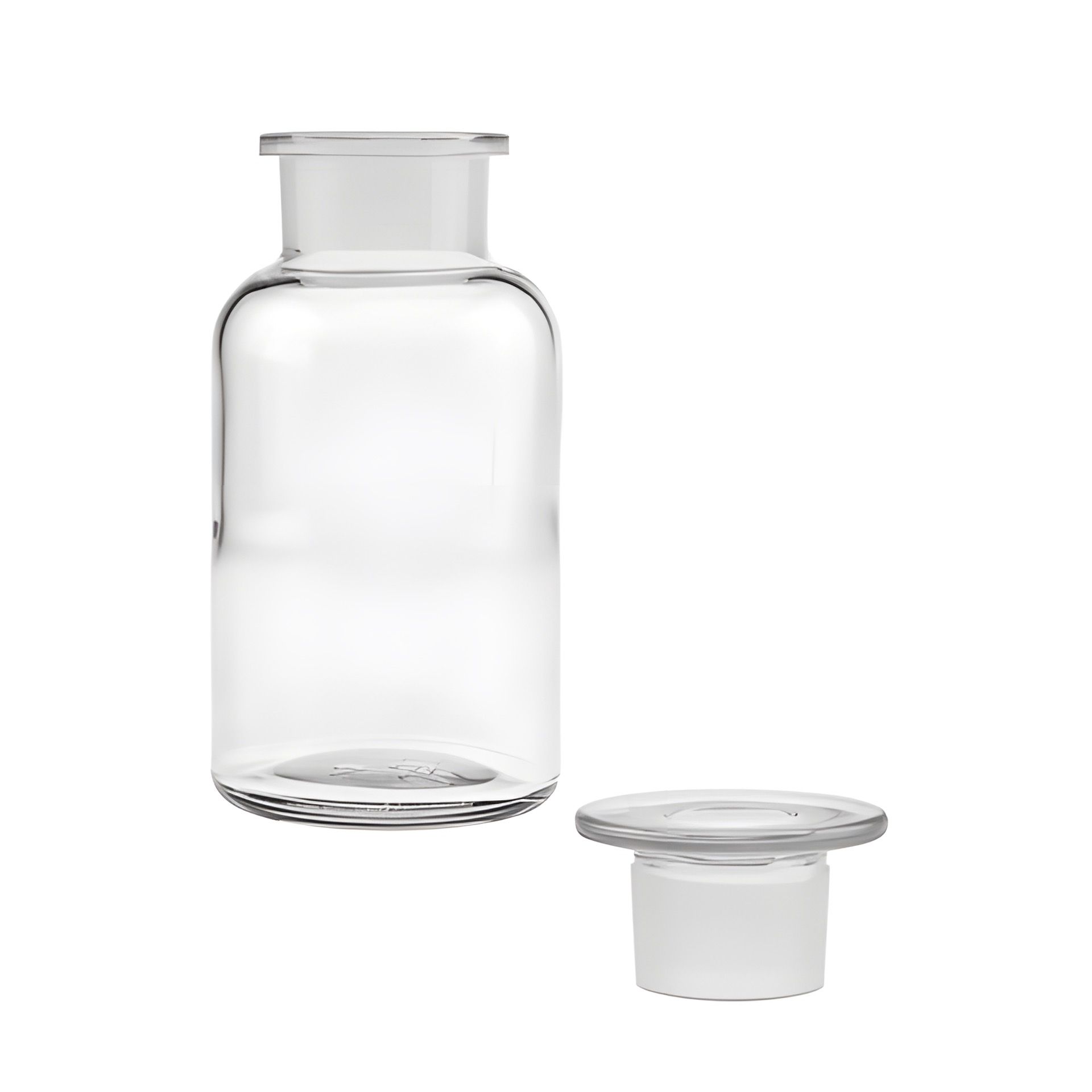 Apothekerflasche mit Glasstopfen  500 ml weiß