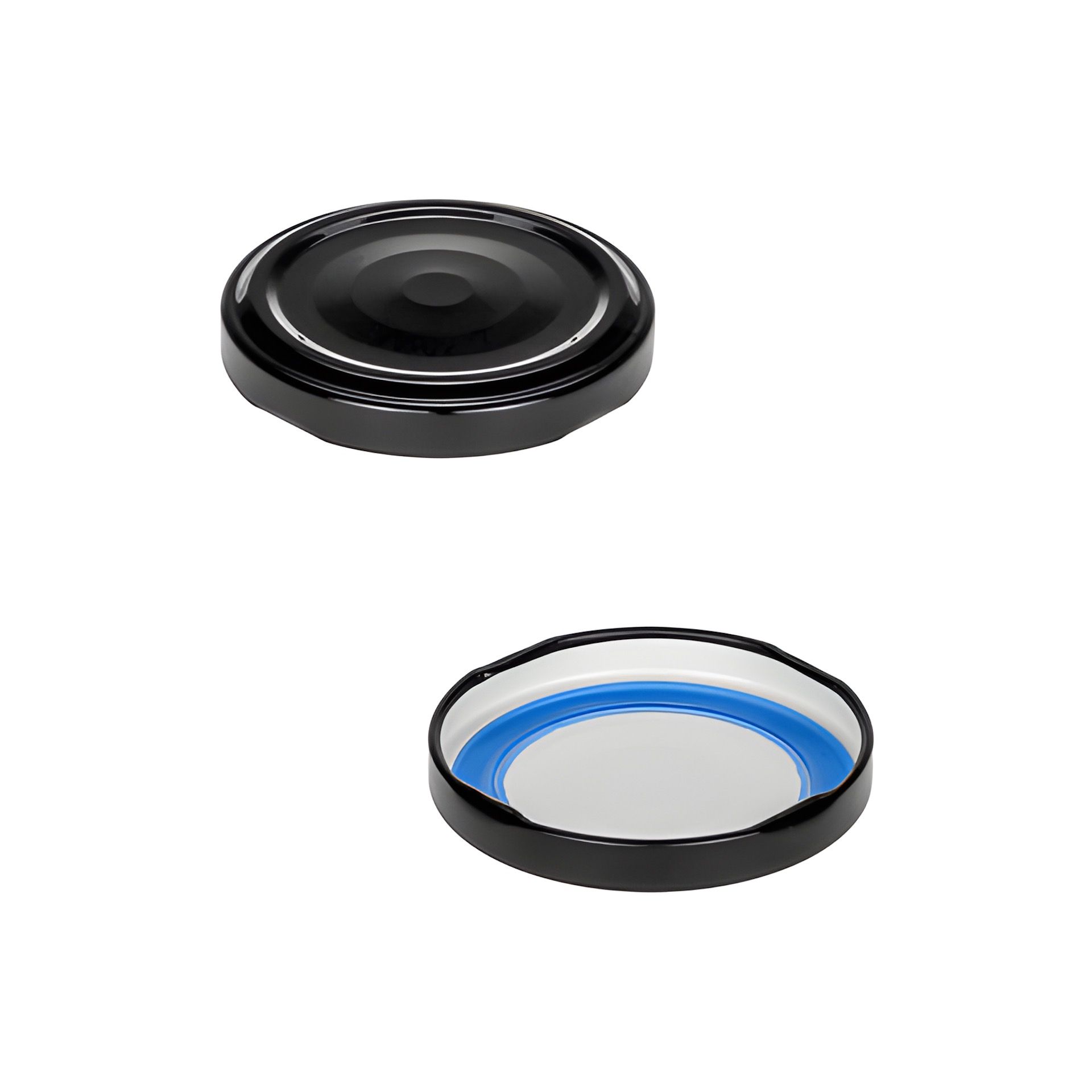 TO  58 schwarz ster. mit Button BLUESEAL