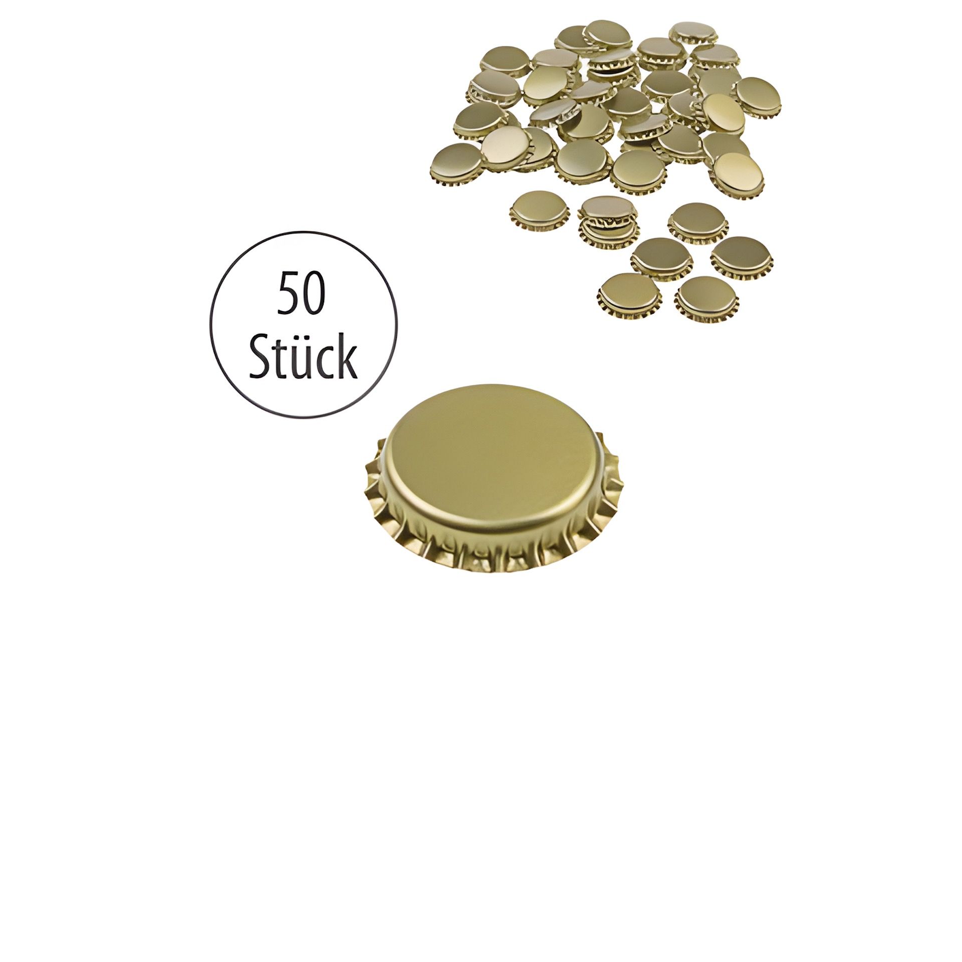 Kronkorken gold, 50er Pack