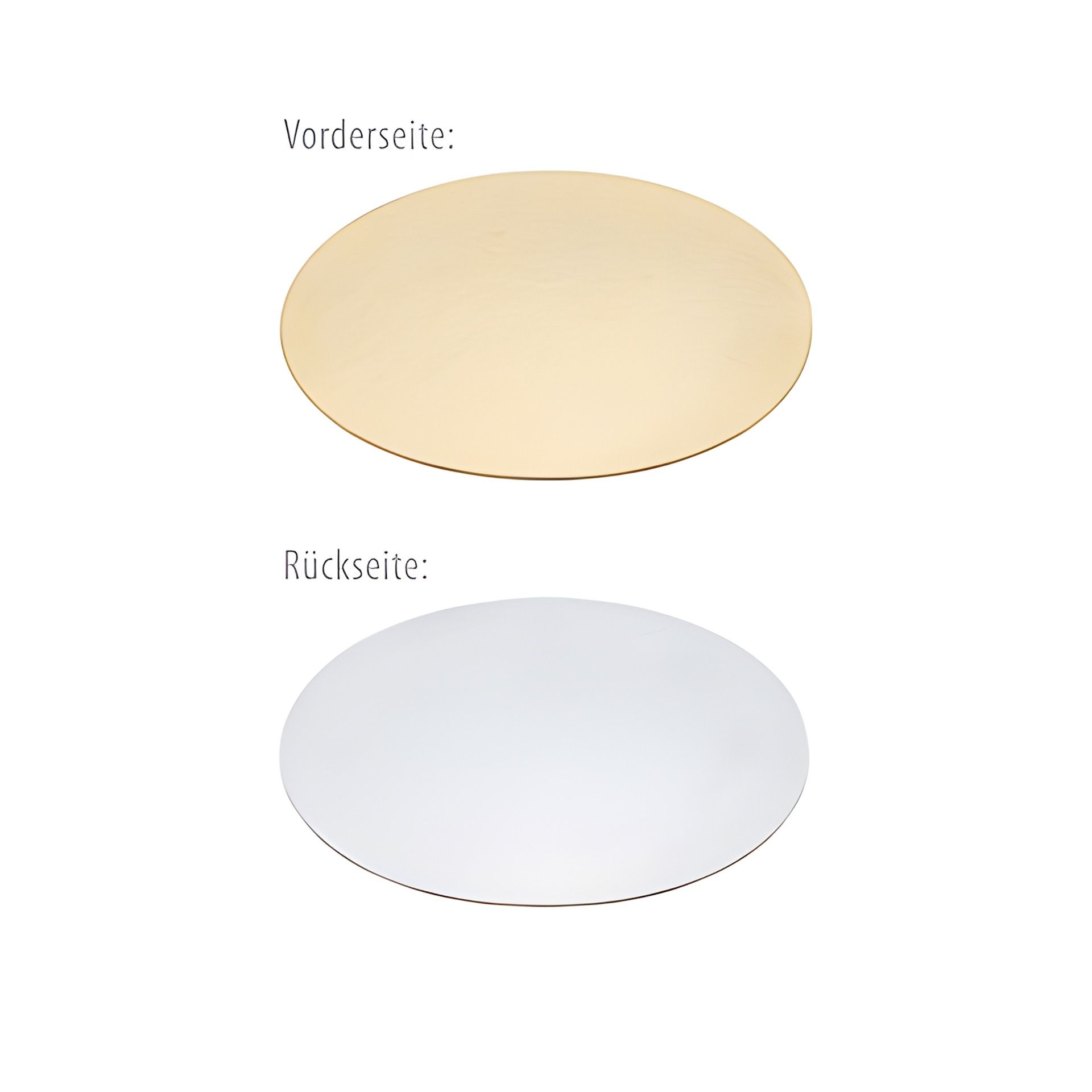 Pappscheibe Ø 160 mm gold/silber,  50 Stück