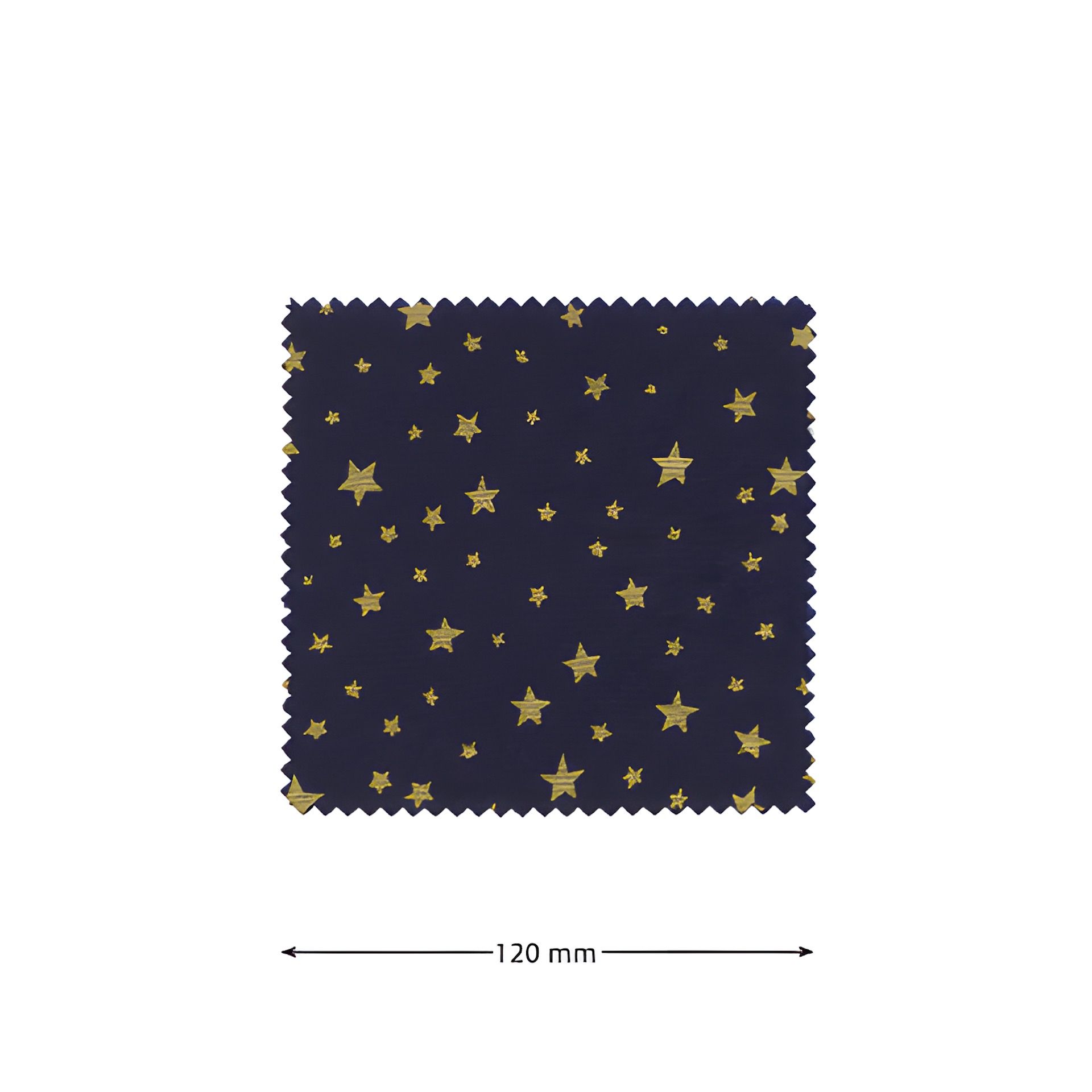 Deckchen 120 mm blau mit goldenen Sternen