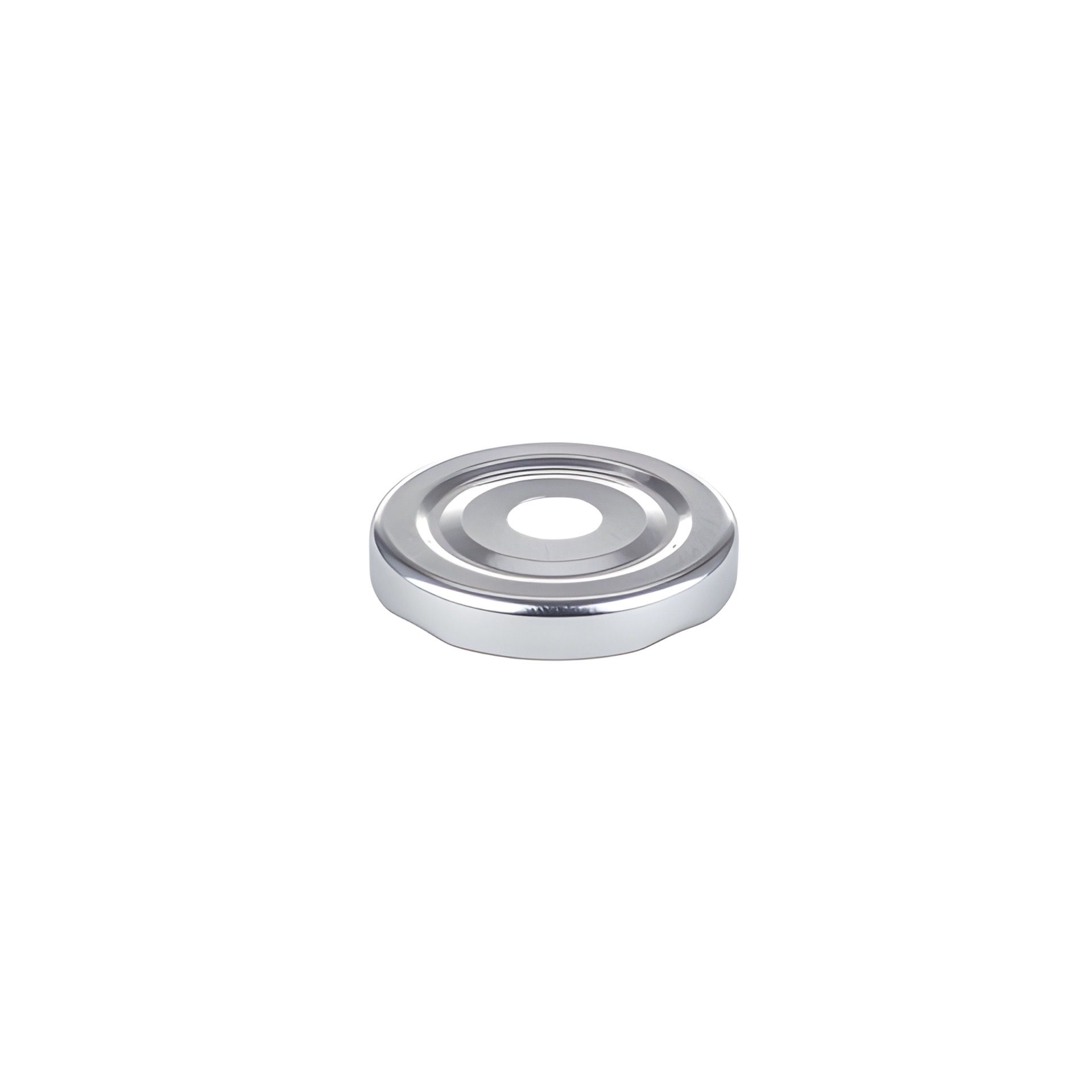 TO 48 Trinkhalmdeckel mit Ø 13 mm Loch, silber (Beutel, 50 Stück)
