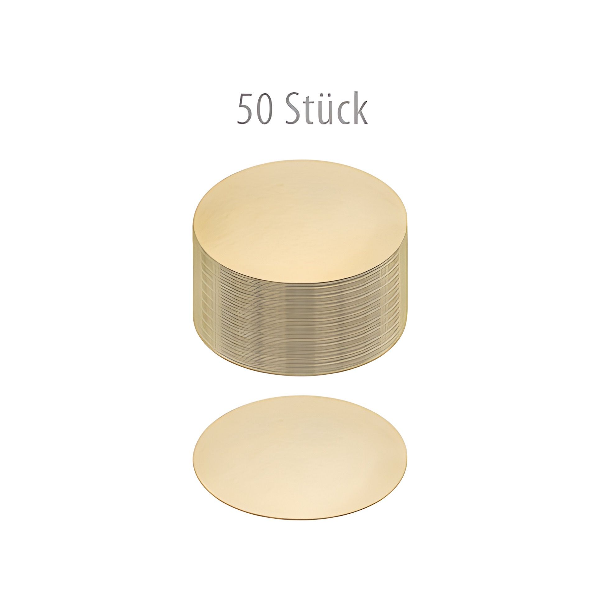 Pappscheibe Ø 120 mm gold/silber,  50 Stück