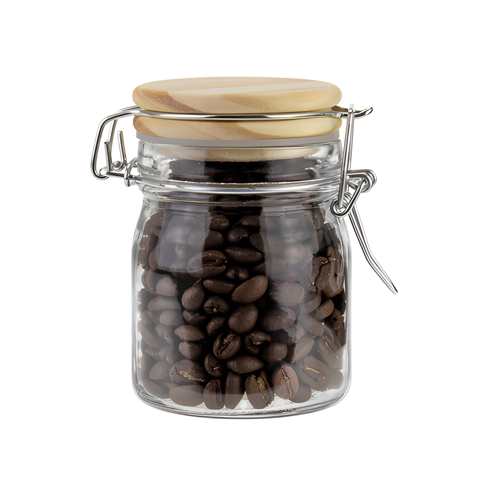 Bügelglas  170 ml mit Holzdeckel