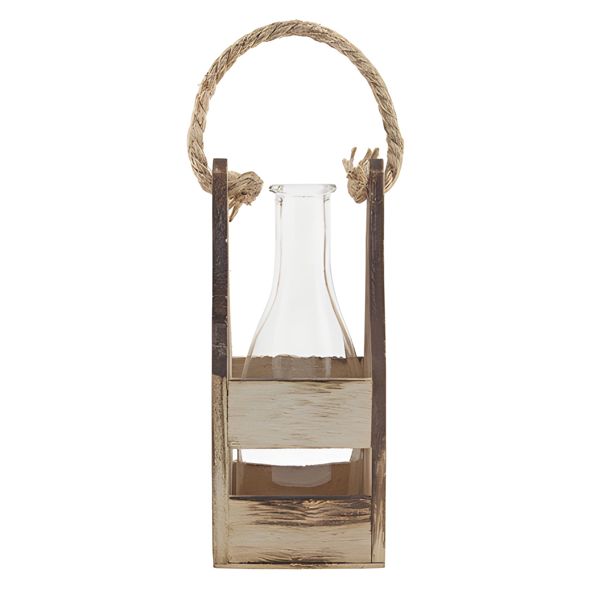 Deko-Flasche 290 ml im Holzträger