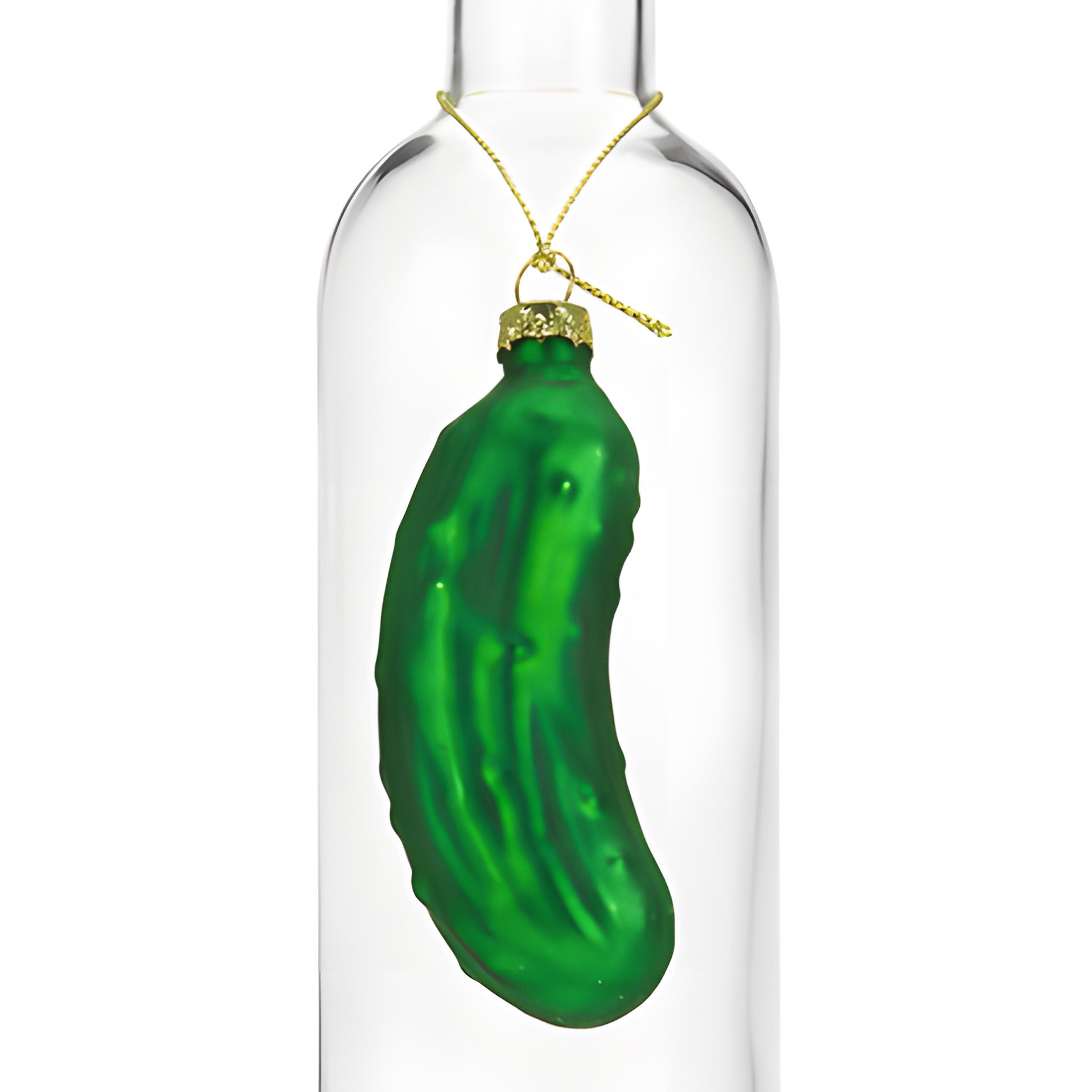 Weihnachtsgurke aus Glas, 9 cm