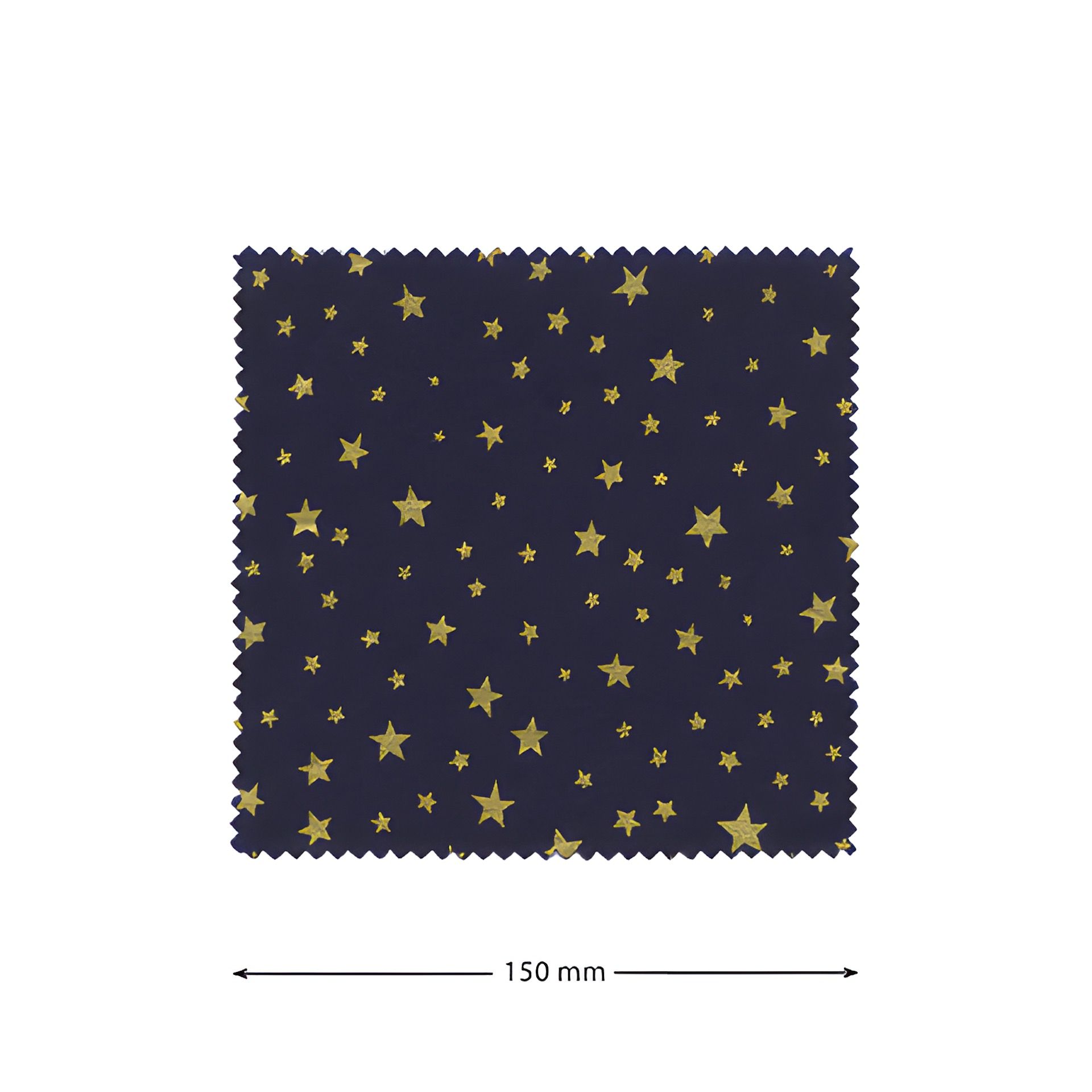 Deckchen 150 mm blau mit goldenen Sternen