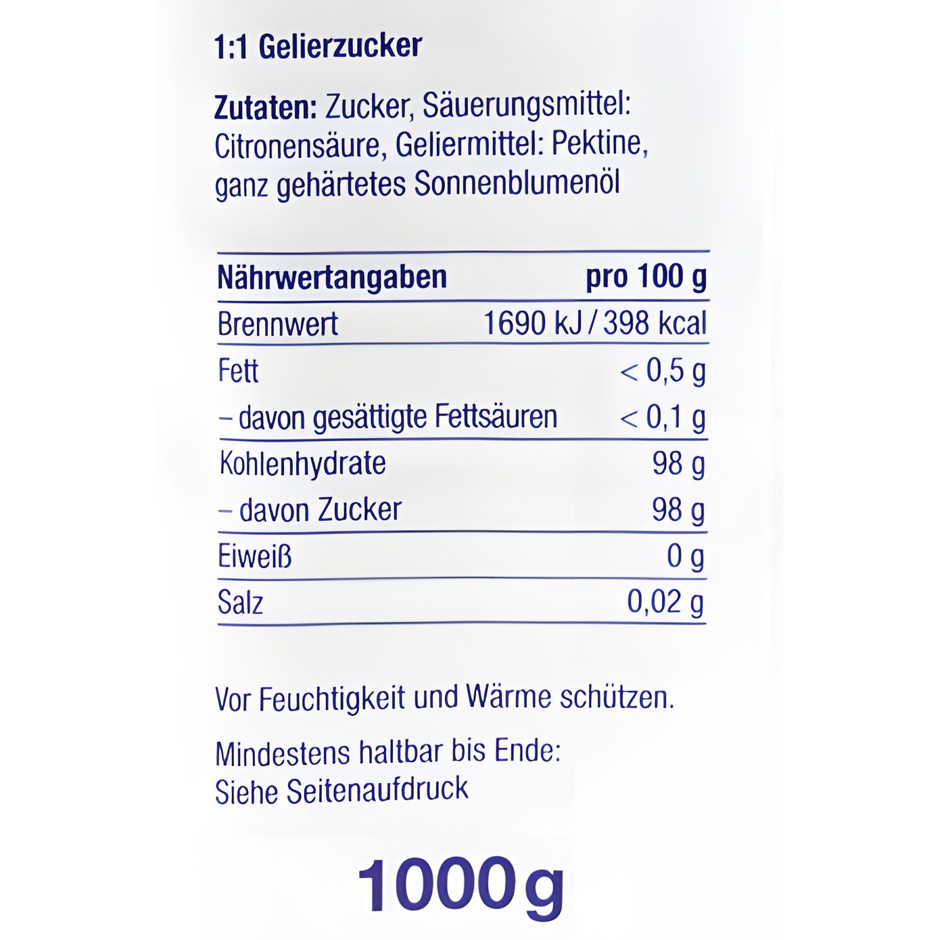 Gelierzucker 1:1, 1 kg