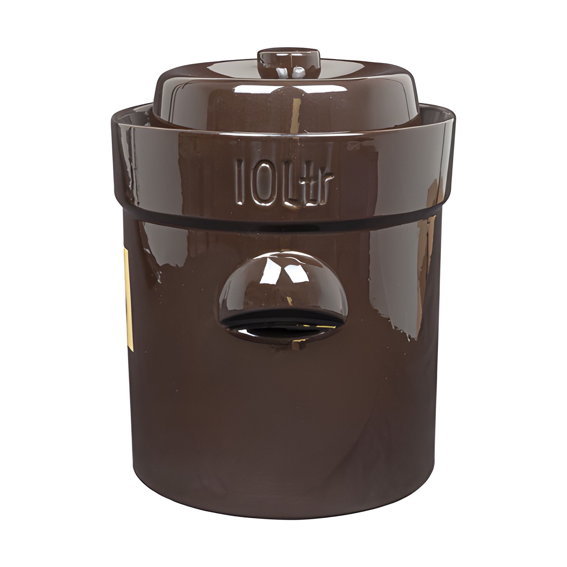 Gärtopf 10 Liter braun mit Beschwerungssteinen