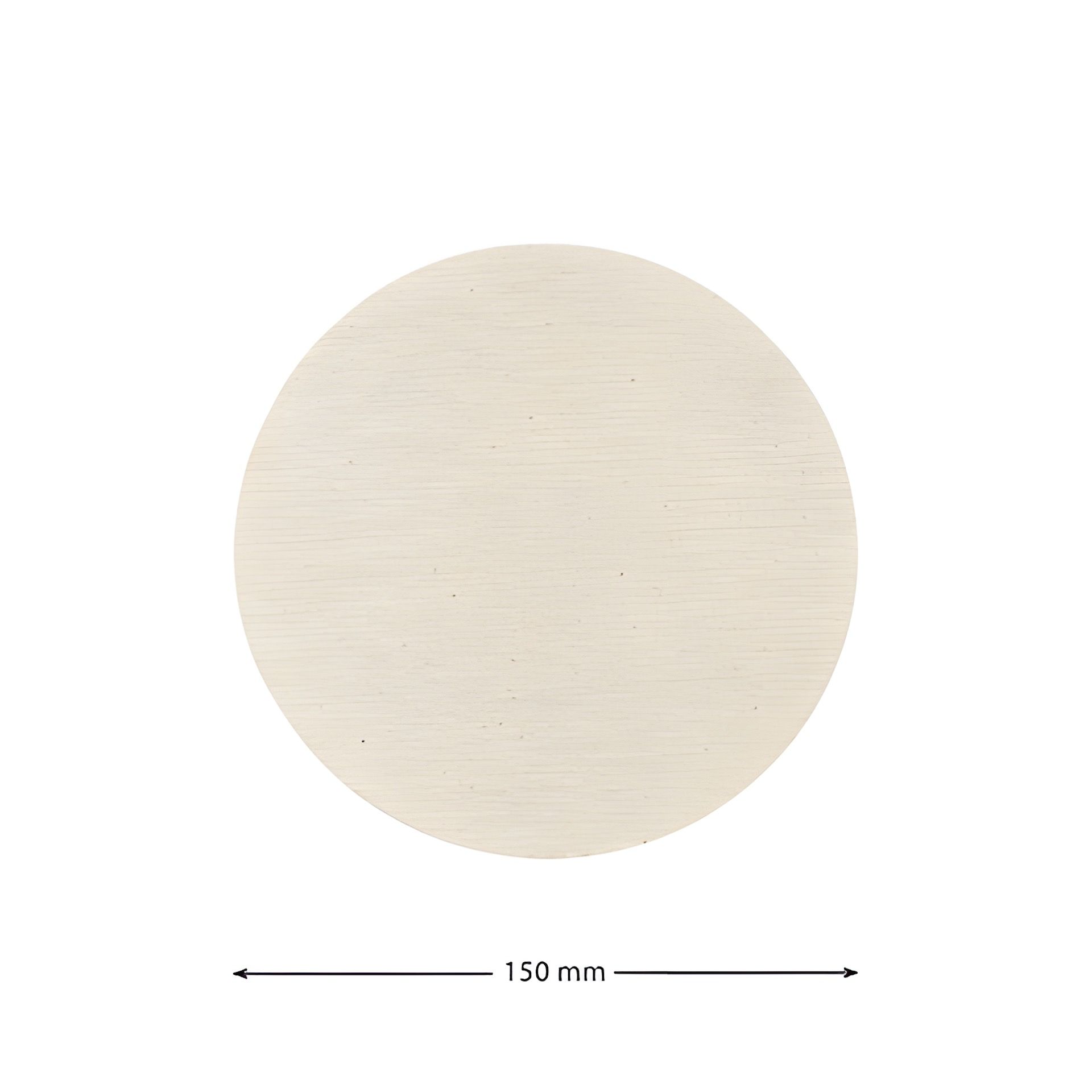 Deckchen 150 mm natur rund