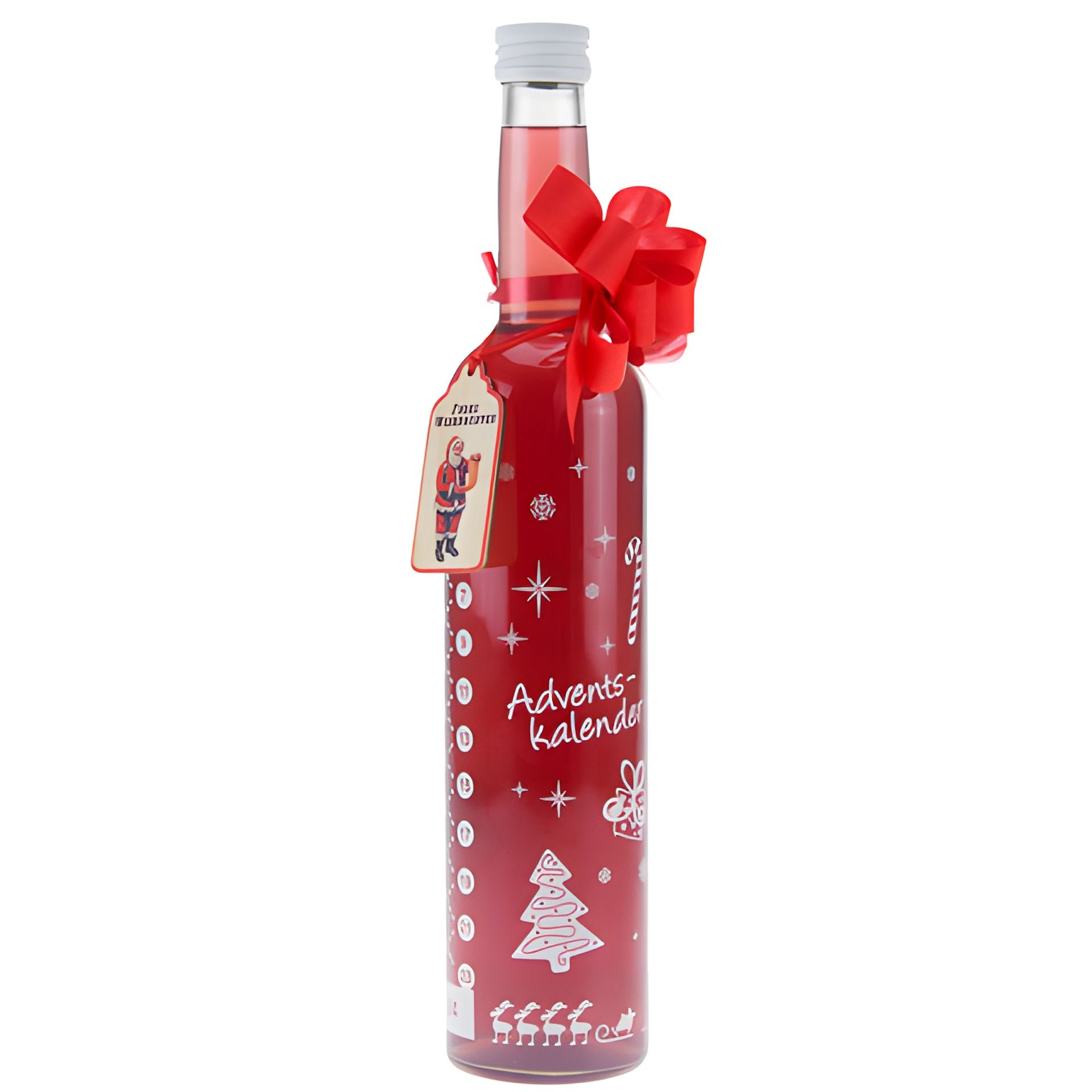 Adventskalender-Flasche 500 ml weiß (Karton, 70 Stück)