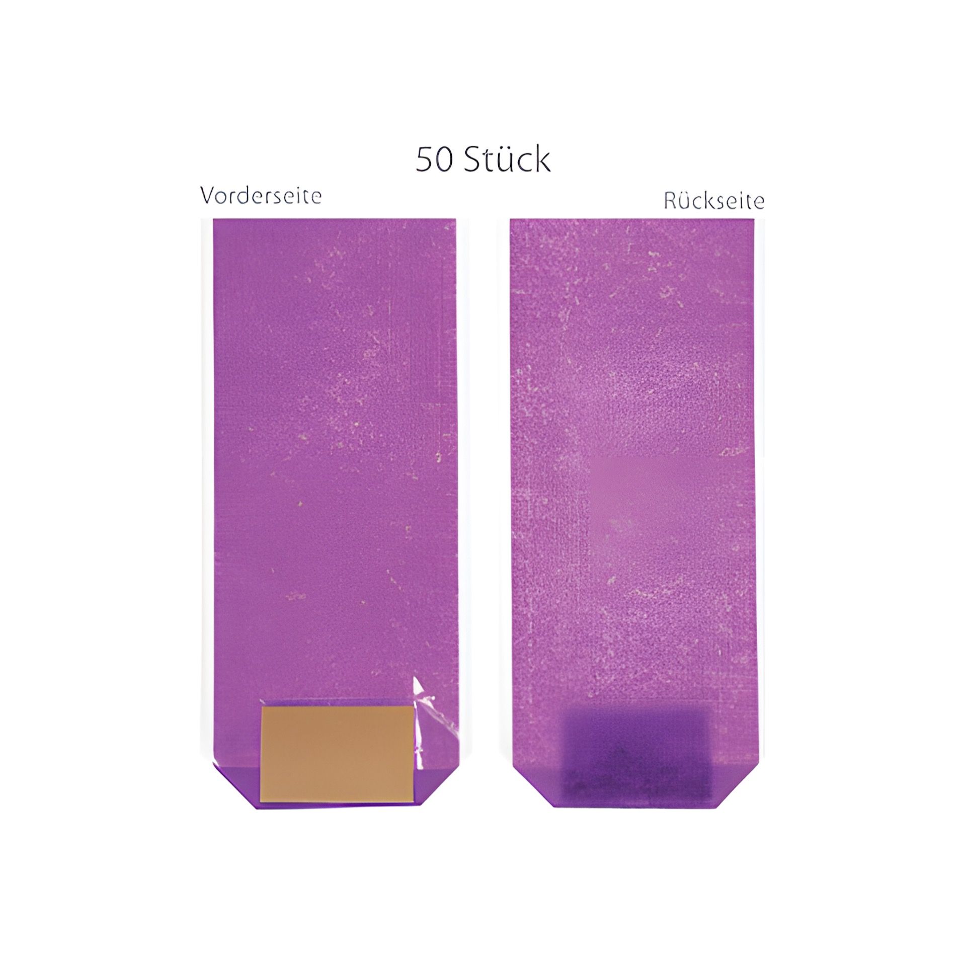 Kreuzbodenbeutel Jute-Optik violett 120 x 275 mm,   50 Stück