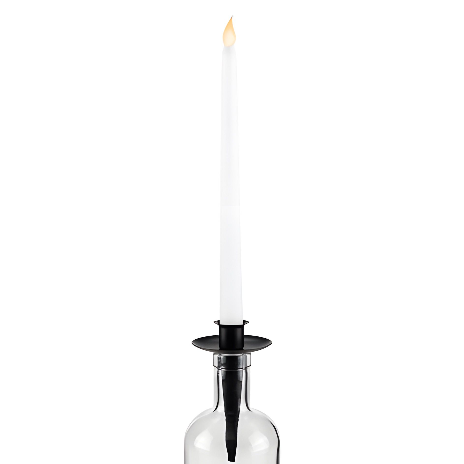 LED Stabkerze Echtwachs mit Timer, 27 cm