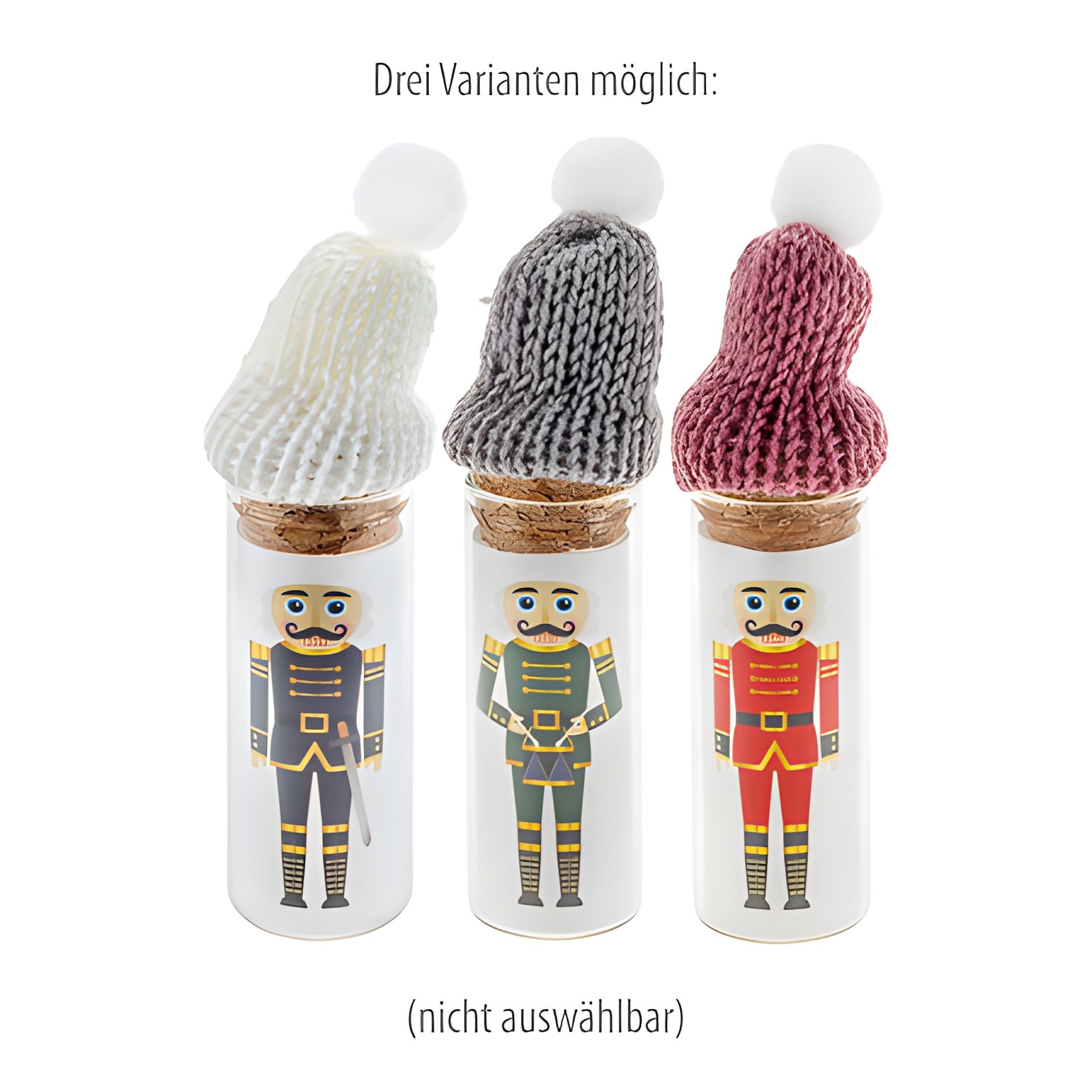 Deko-Korkenglas 40 ml mit Mütze