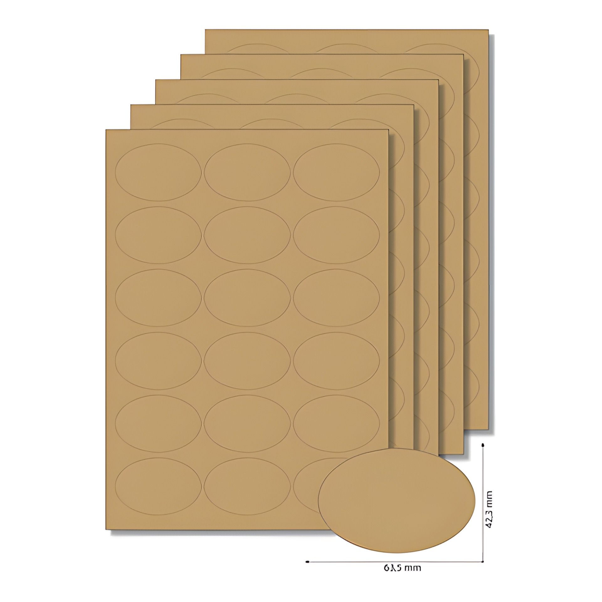 Etiketten oval 'Natur' -   5 Blatt A4