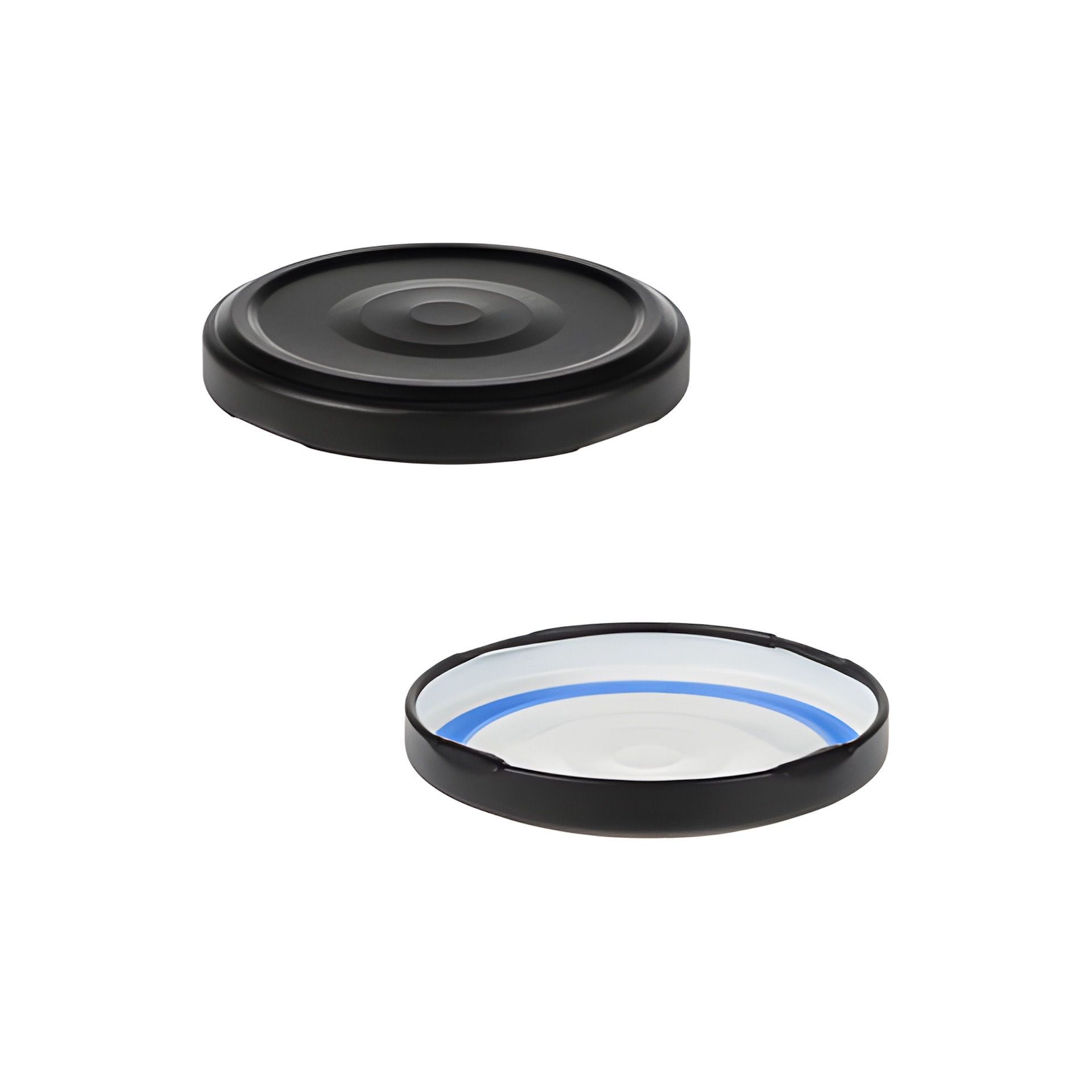 TO  66 schwarz matt past. mit Button BLUESEAL