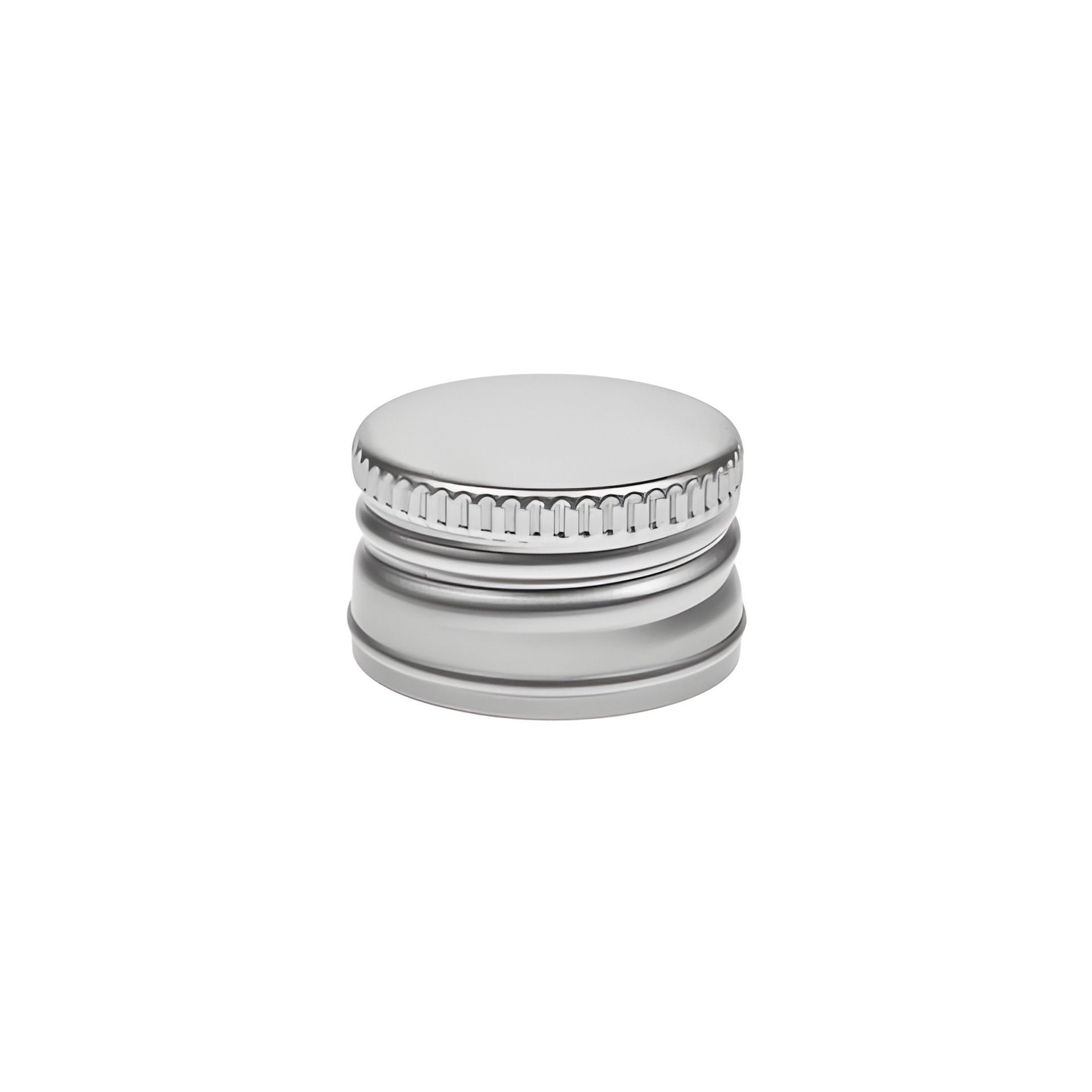 PP 31,5 silber Aluminium ohne Rollrand (Karton, 3600 Stück)