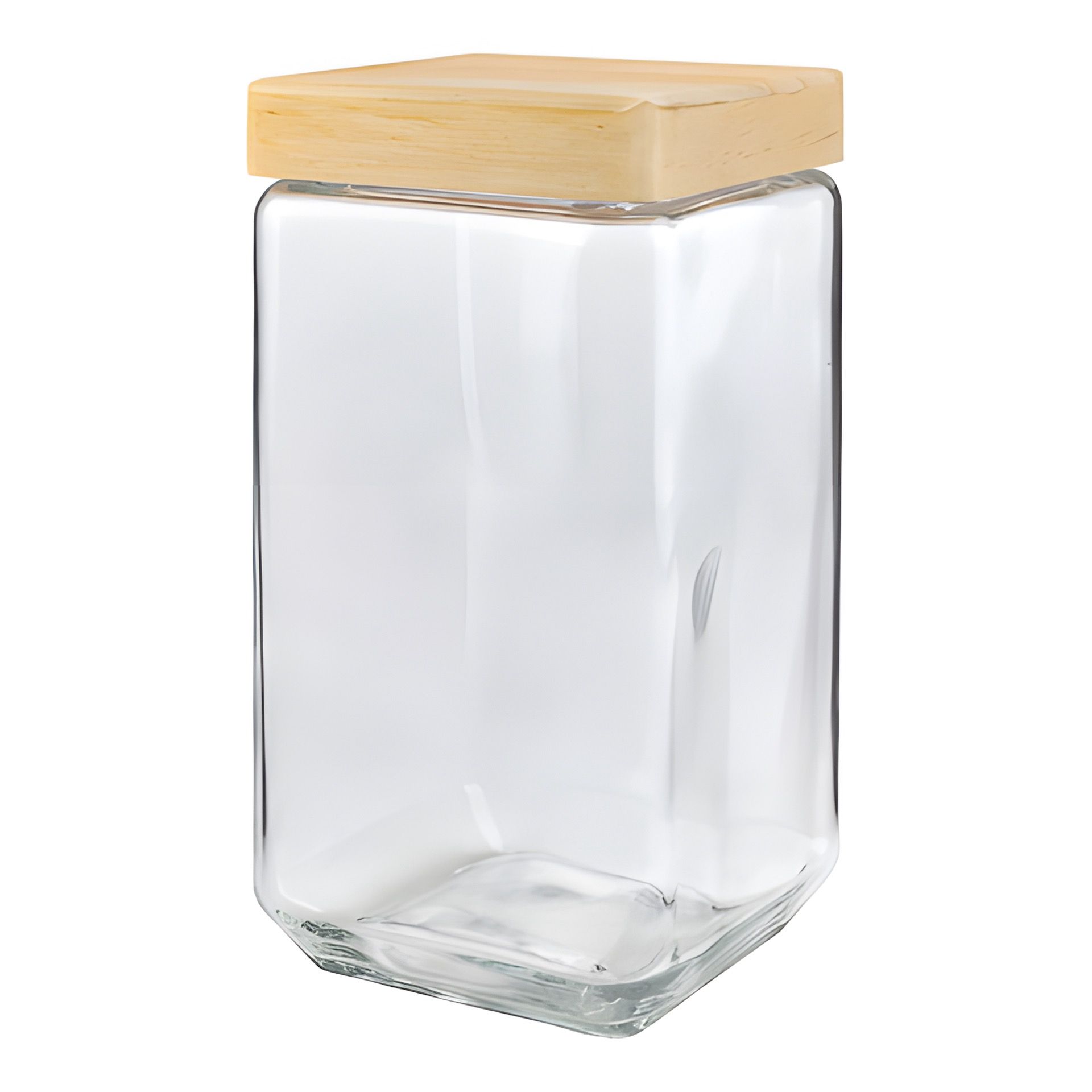 Vorratsglas 2300 ml eckig mit Holzdeckel