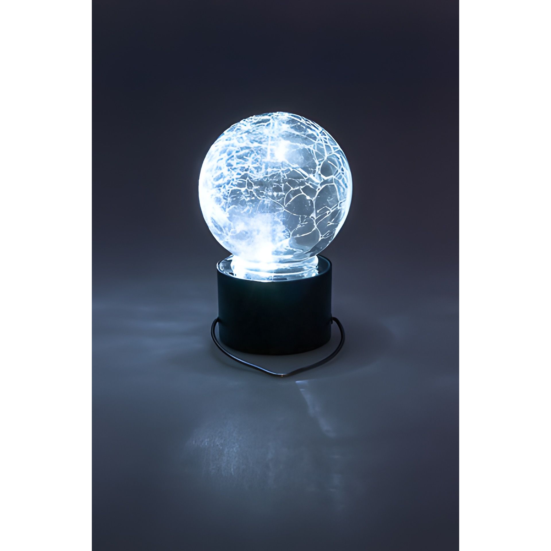LED Solar Hängeleuchte 'Crackle', 6 x 9 cm, schwarz