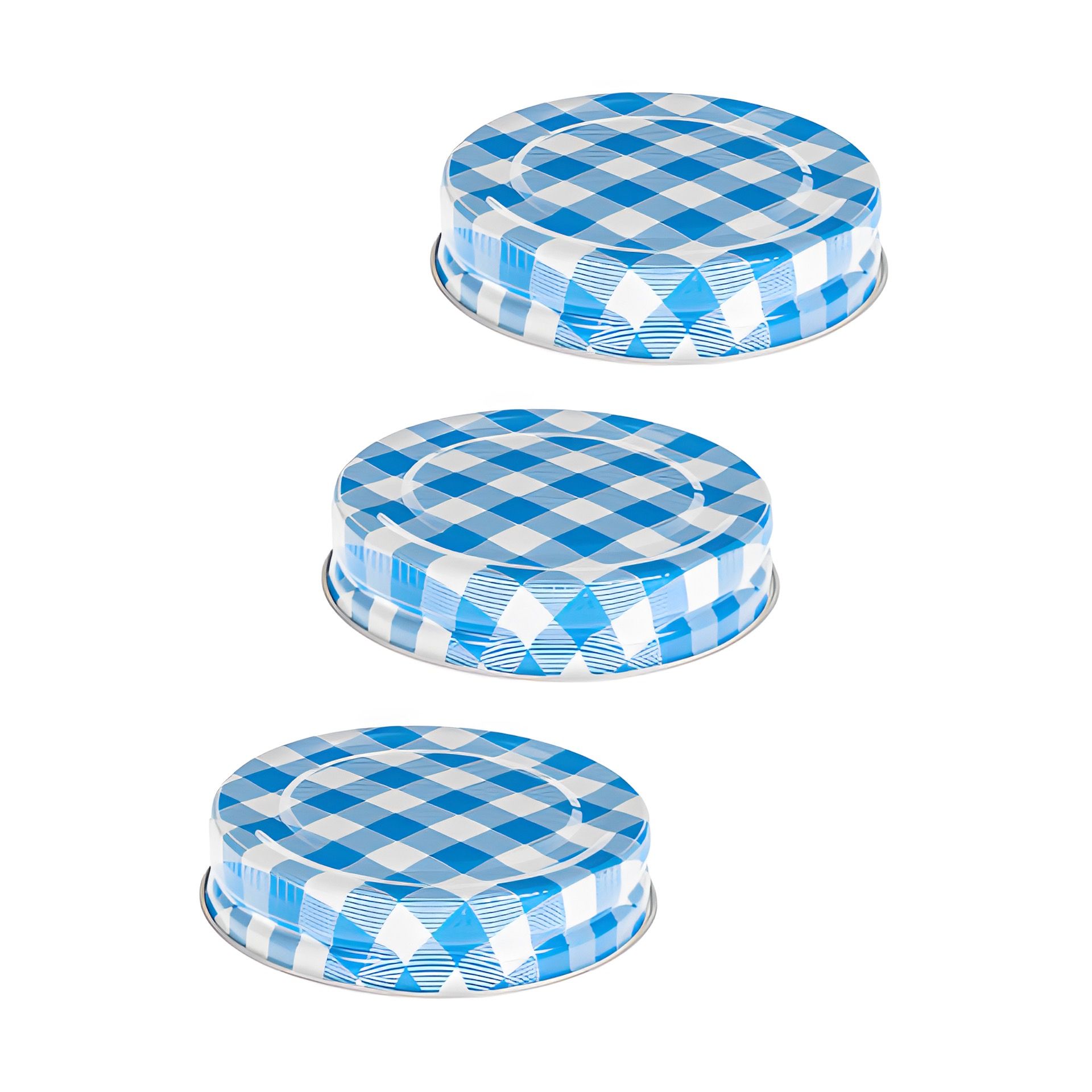 CT 70 blau kariert past., 3 Stück