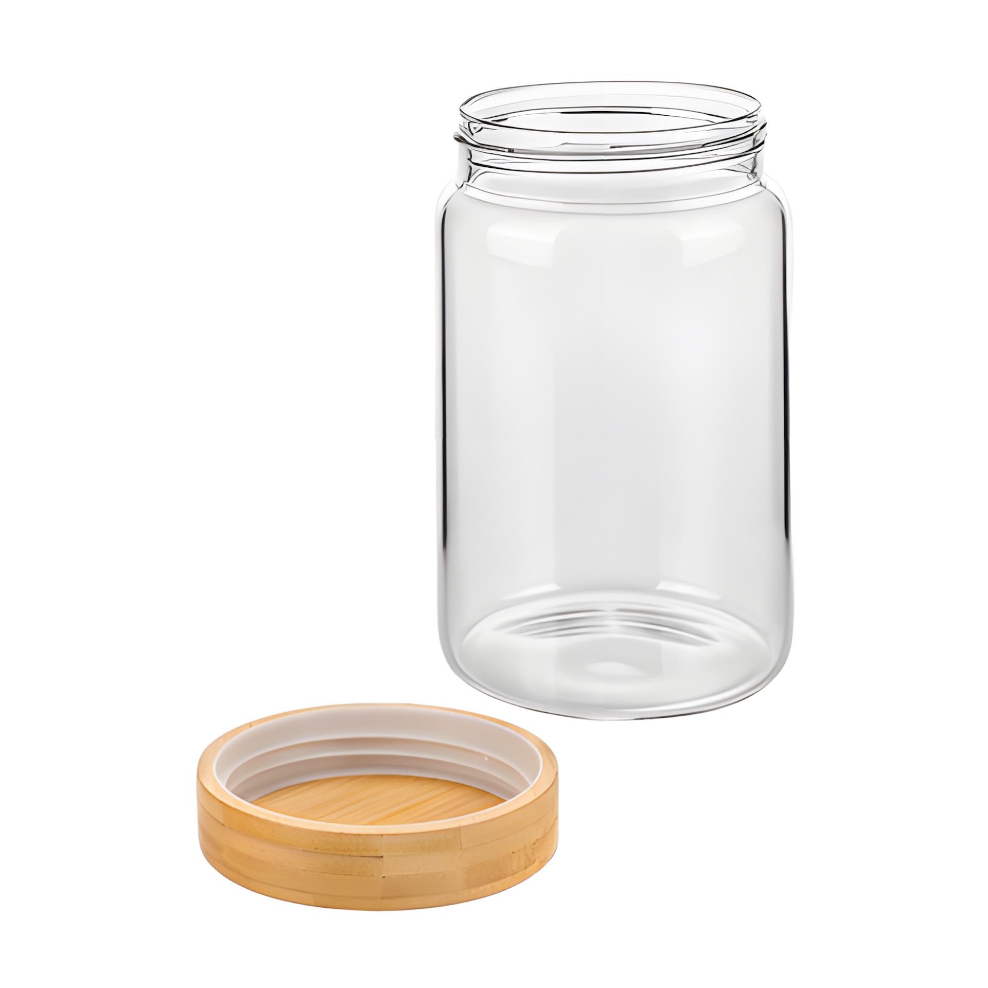 Vorratsglas 1250 ml mit Bambusdeckel