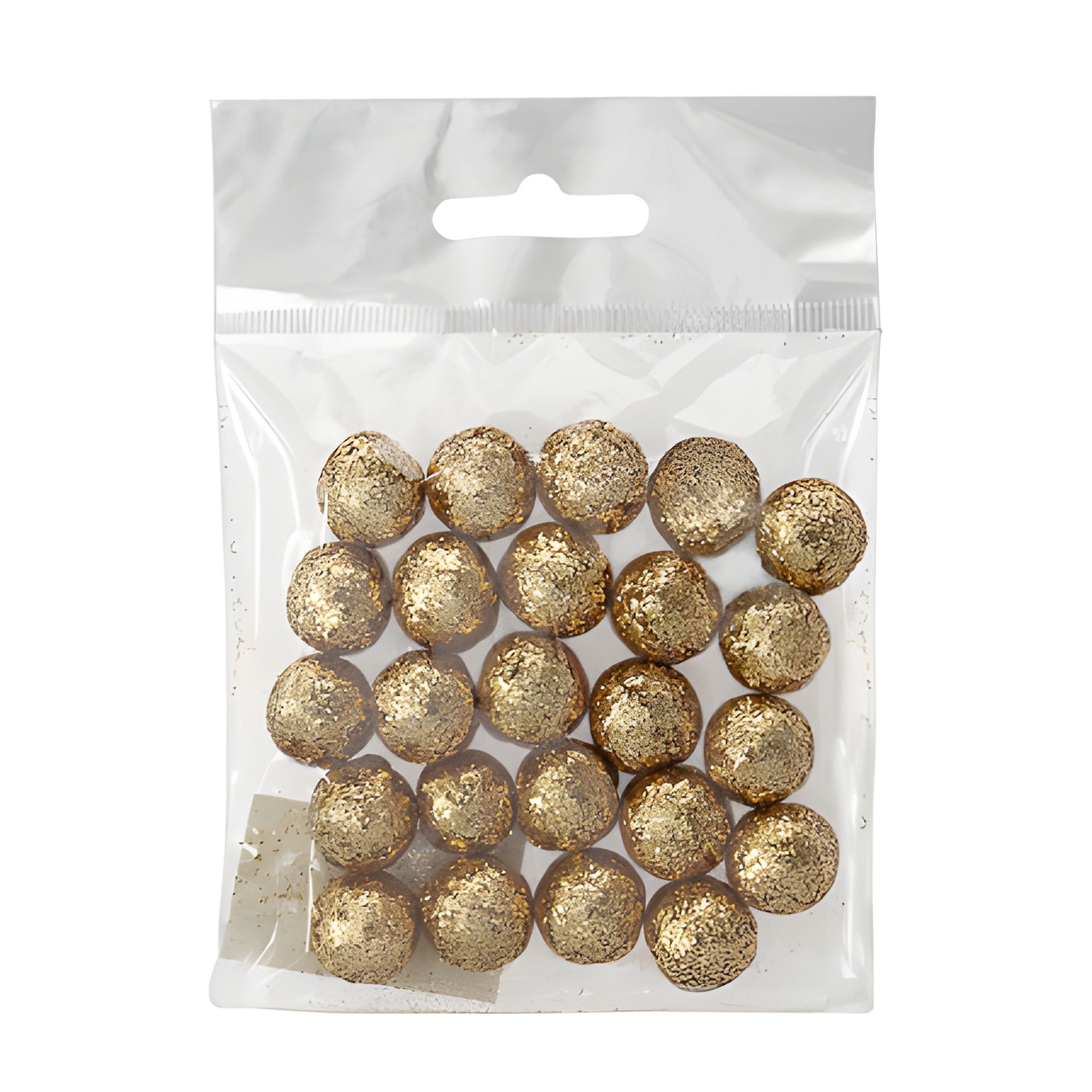 Deko-Kugeln 'Glitter' Ø 14 mm, gold, 24 Stück