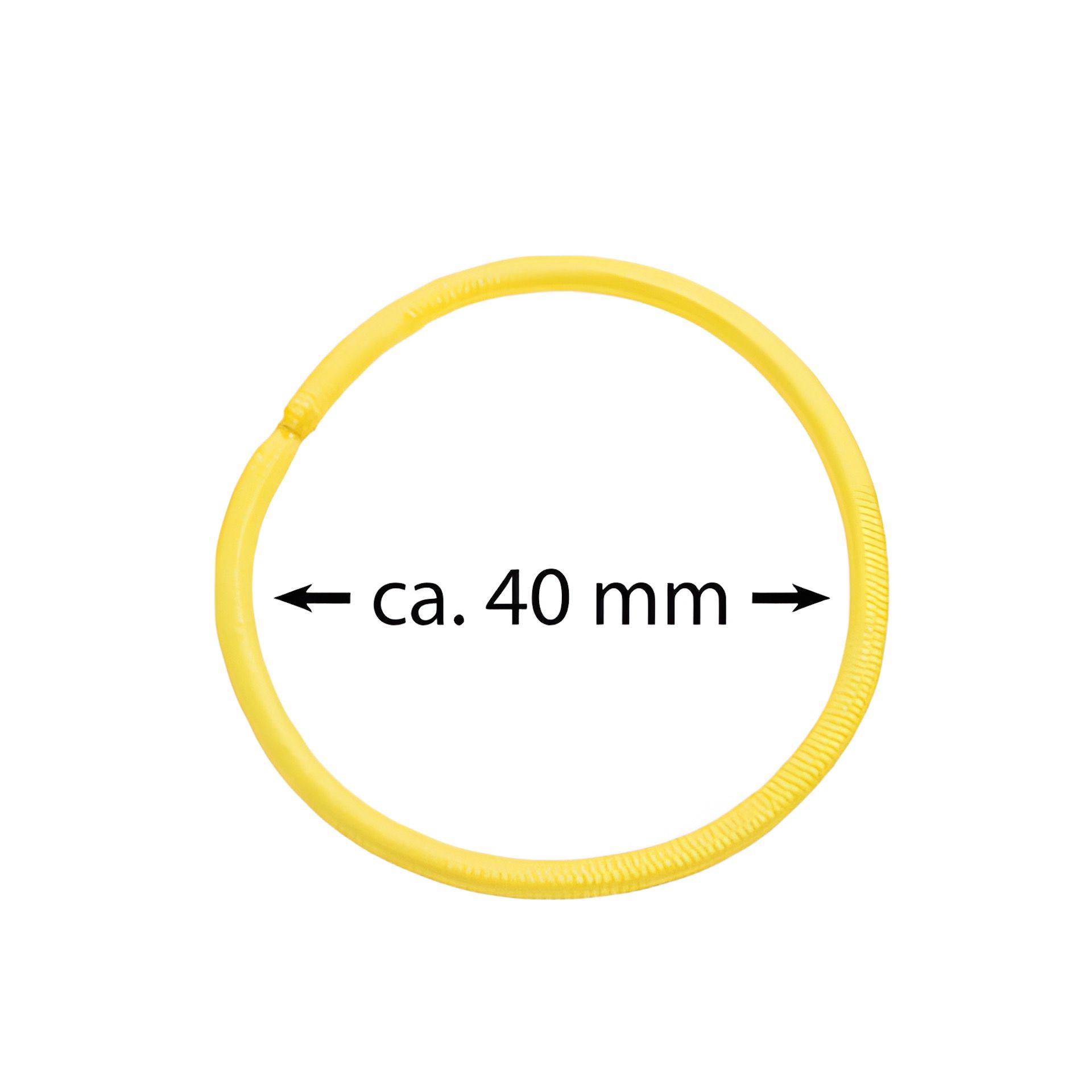 Elastische Schlaufen 40 mm, gelb, 100 Stück