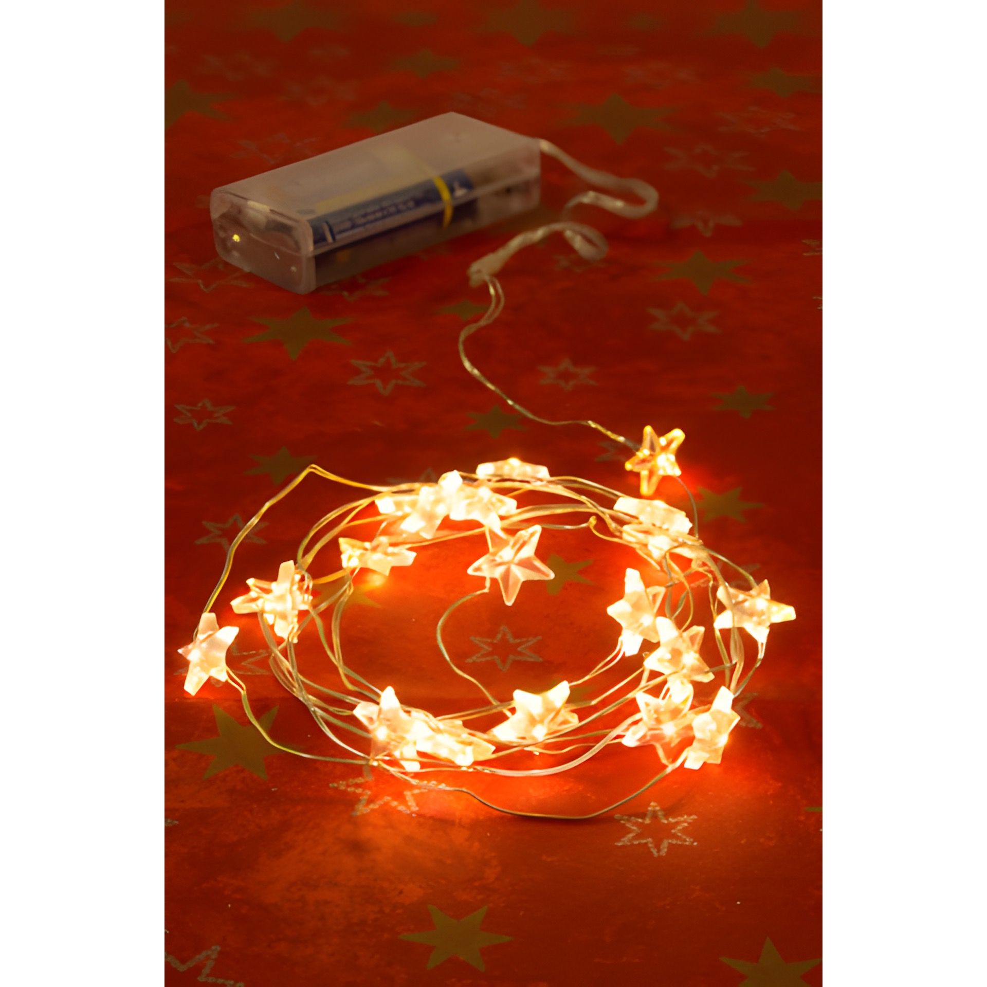 Lichterkette 'Sterne' mit 20 LEDs, weiß